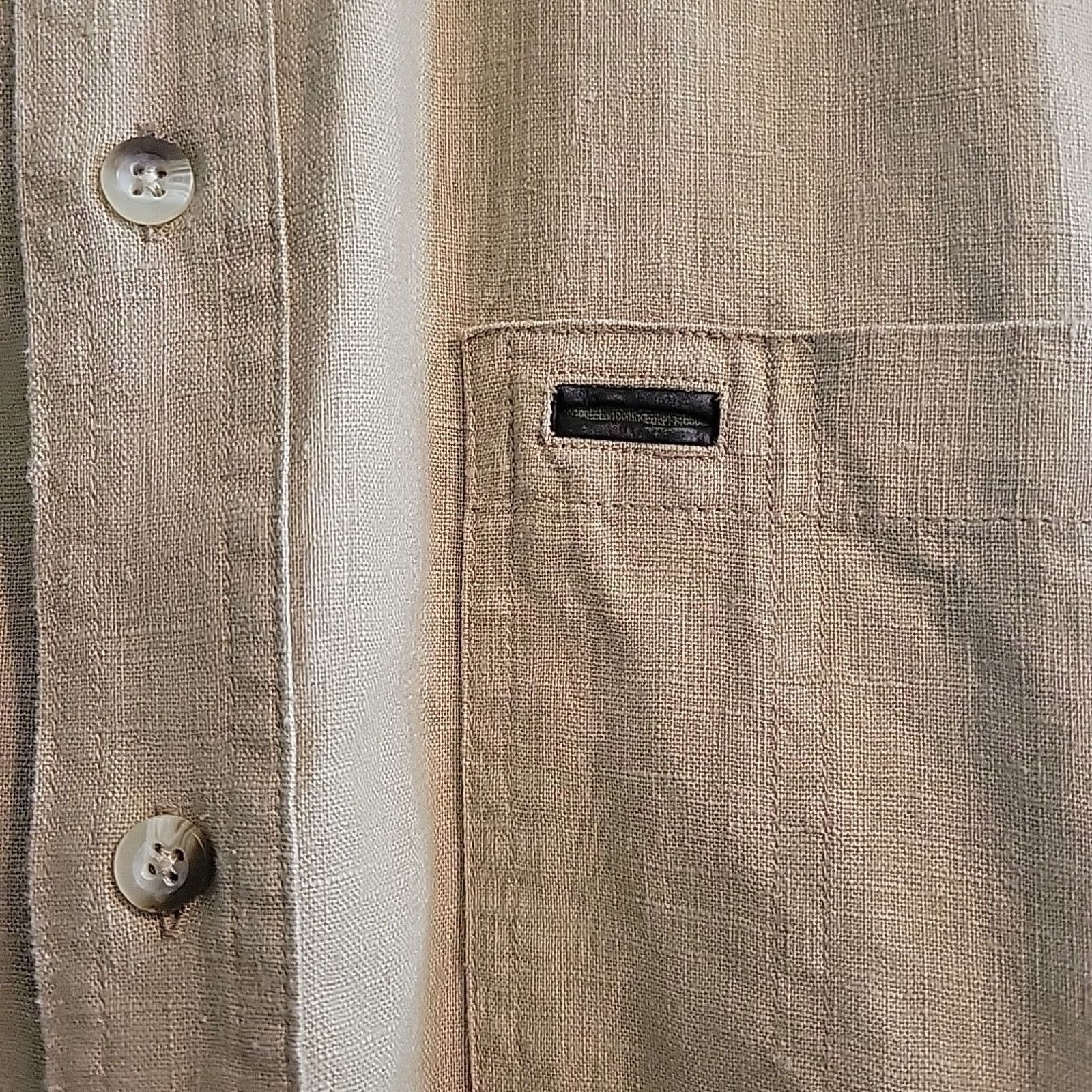 Timberland Timberland Men's LG WeatherGear Linen Cotton Button Up Shirt Size US L / EU 52-54 / 3 - 3 Thumbnail