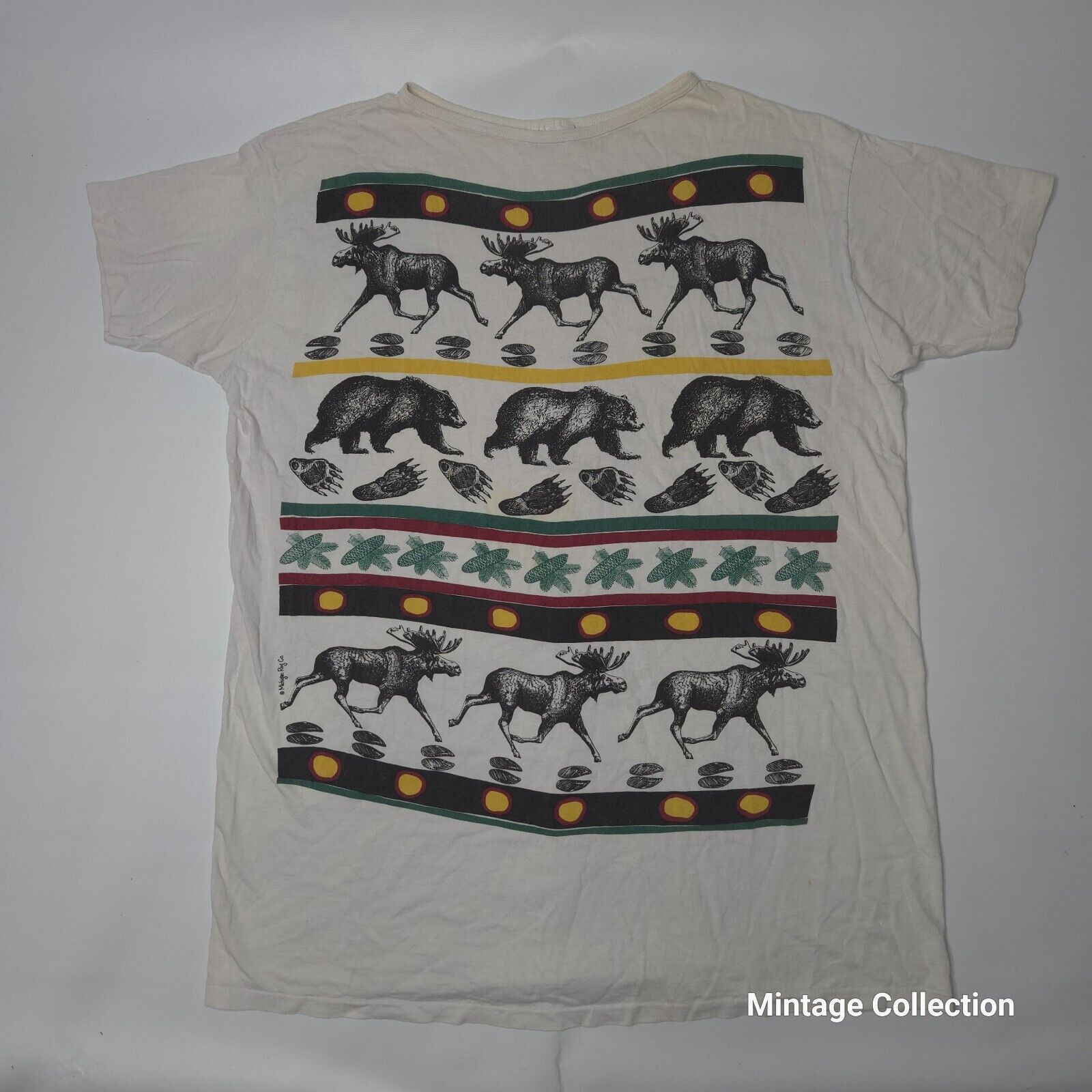Other VINTAGE MICHIGAN RAG Co. MOOSE BEAR PINE CONE TEE SHIRT Size US L / EU 52-54 / 3 - 2 Thumbnail