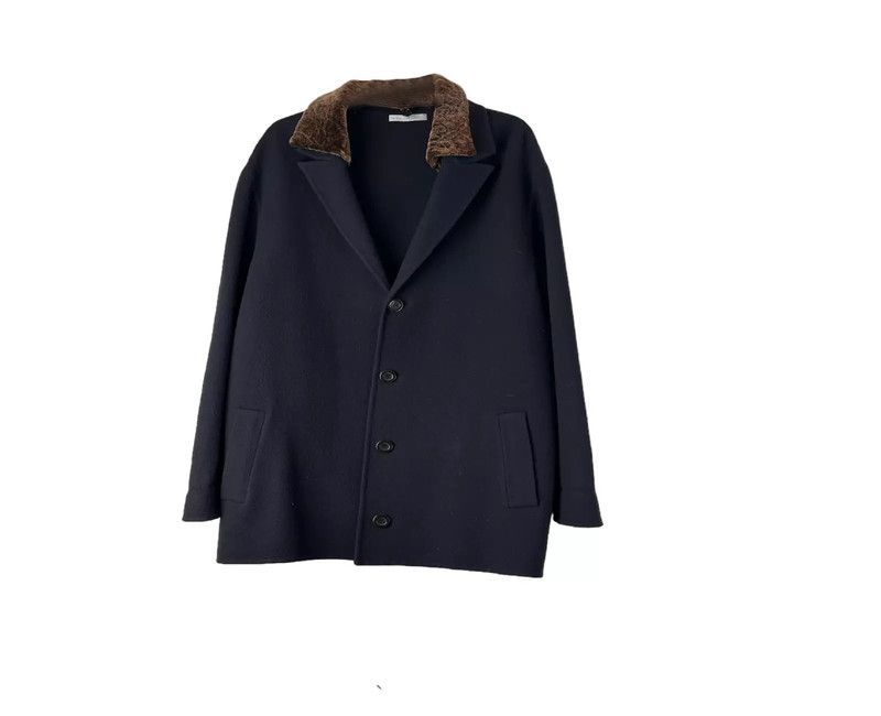 Other Wool jacket with detachable shearling fur collar Size US M / EU 48-50 / 2 - 1 Thumbnail