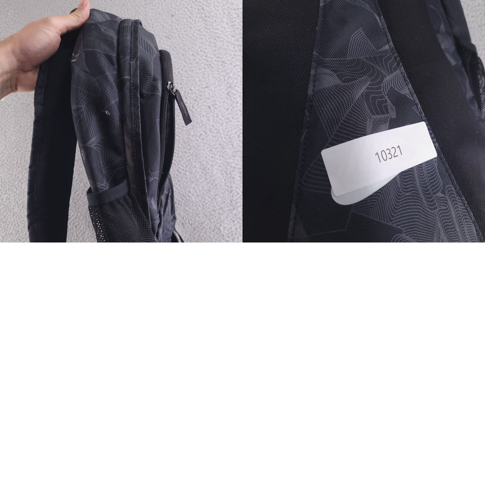 Nike Nike Backpack Black Medium Size Bag Bookbag Big Logo Spellout Strap Nylon Polyester Men Size ONE SIZE - 8 Thumbnail