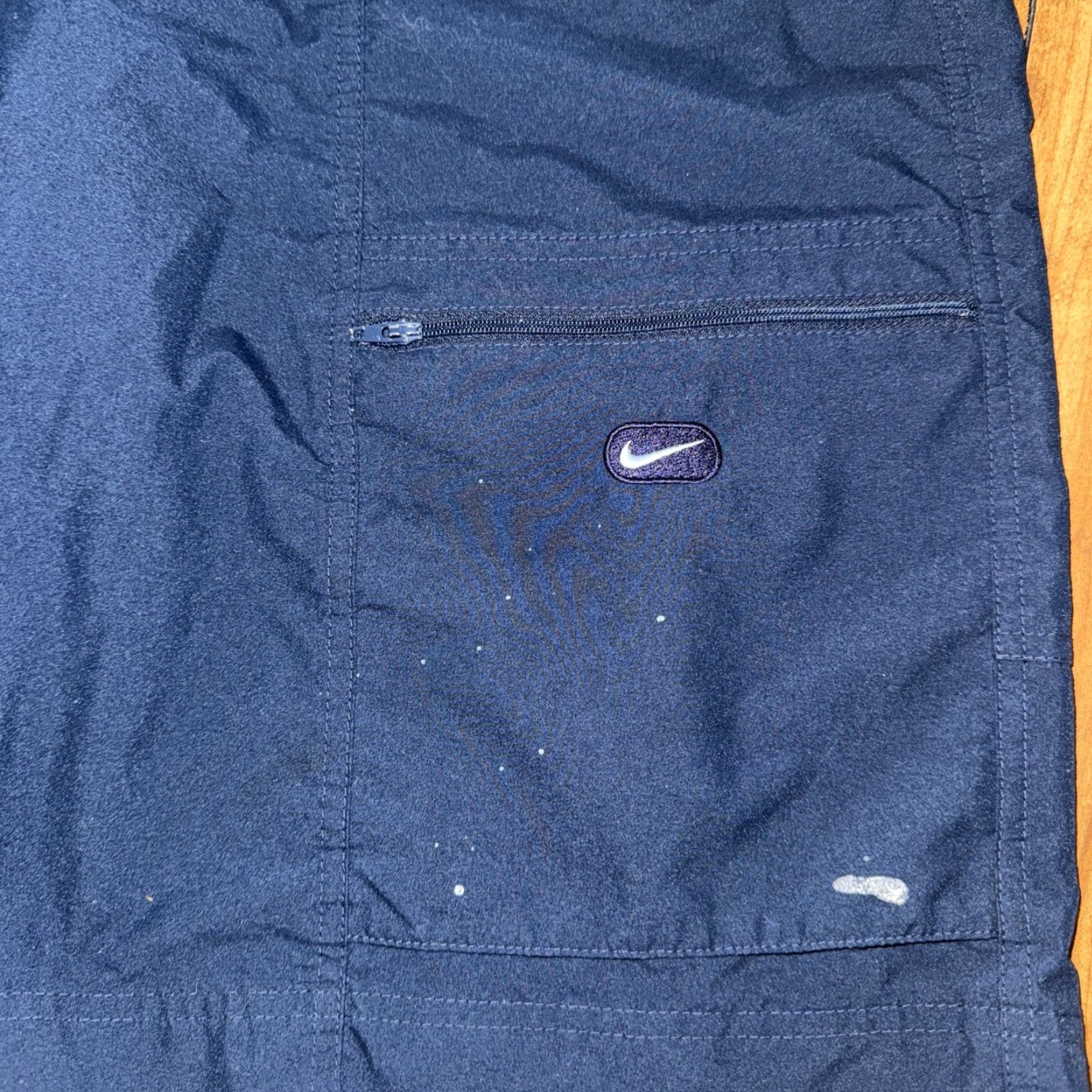 Nike VINTAGE Nike Cargo Hiking Shorts Blue Large 30x12 Silver Tag Y2K Utility Men Adults Size US 33 - 2 Thumbnail