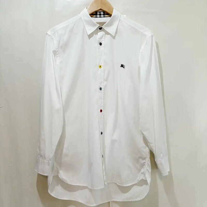 Burberry Long Sleeve White Cotton Shirt