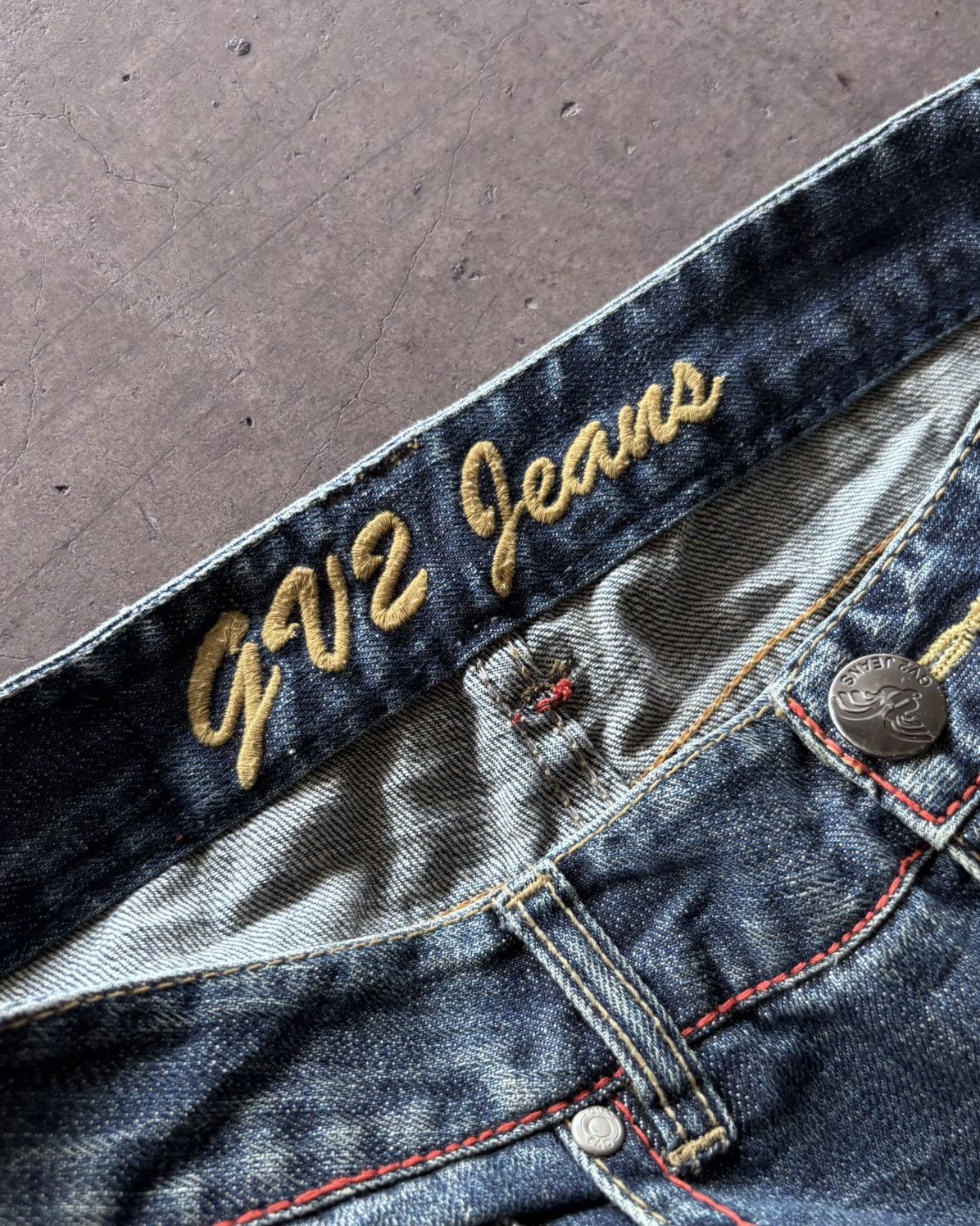 14th Addiction × Japanese Brand × KMRii Gv2 Jeans Mud Wash Blue Flared Denim Jeans Size US 30 / EU 46 - 4 Thumbnail