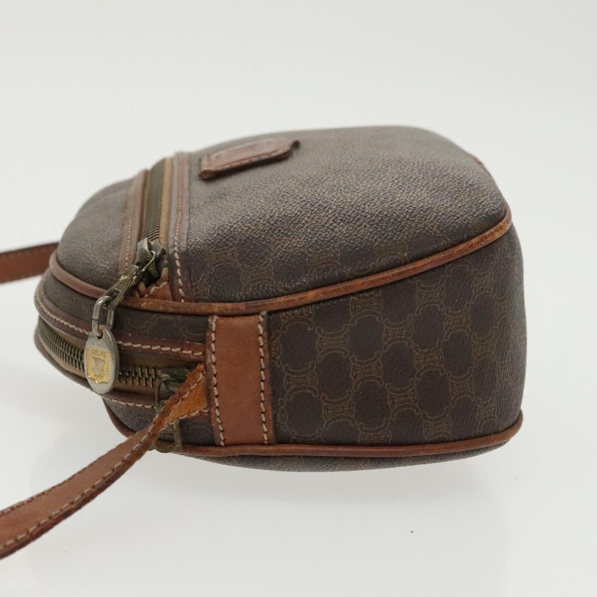 Celine CELINE Macadam Canvas Shoulder Bag Pvc Leather Brown Gold Size ONE SIZE - 5 Thumbnail