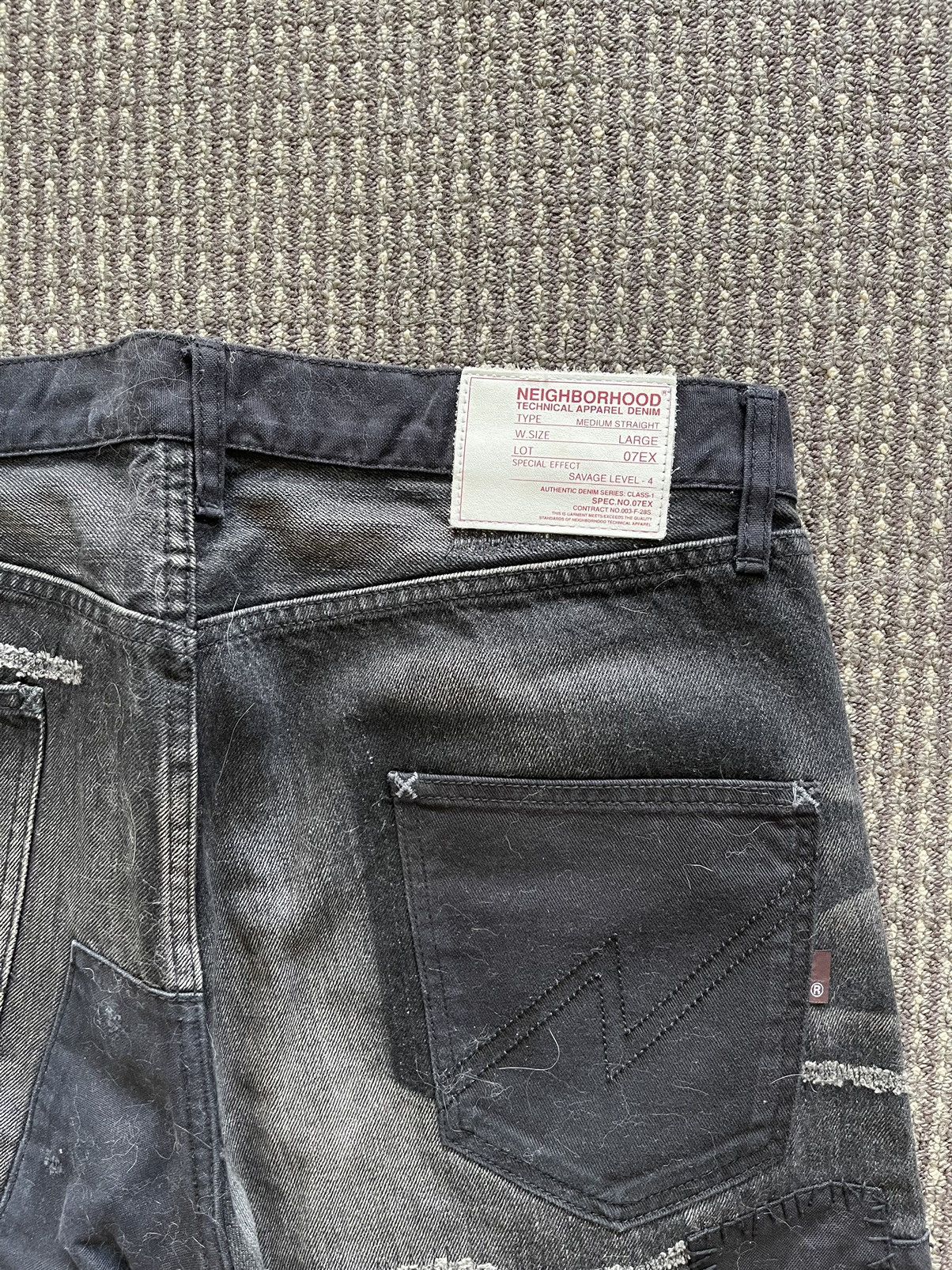 Neighborhood 2007 NBHD Black Icon Patch Jeans Size US 34 / EU 50 - 4 Thumbnail