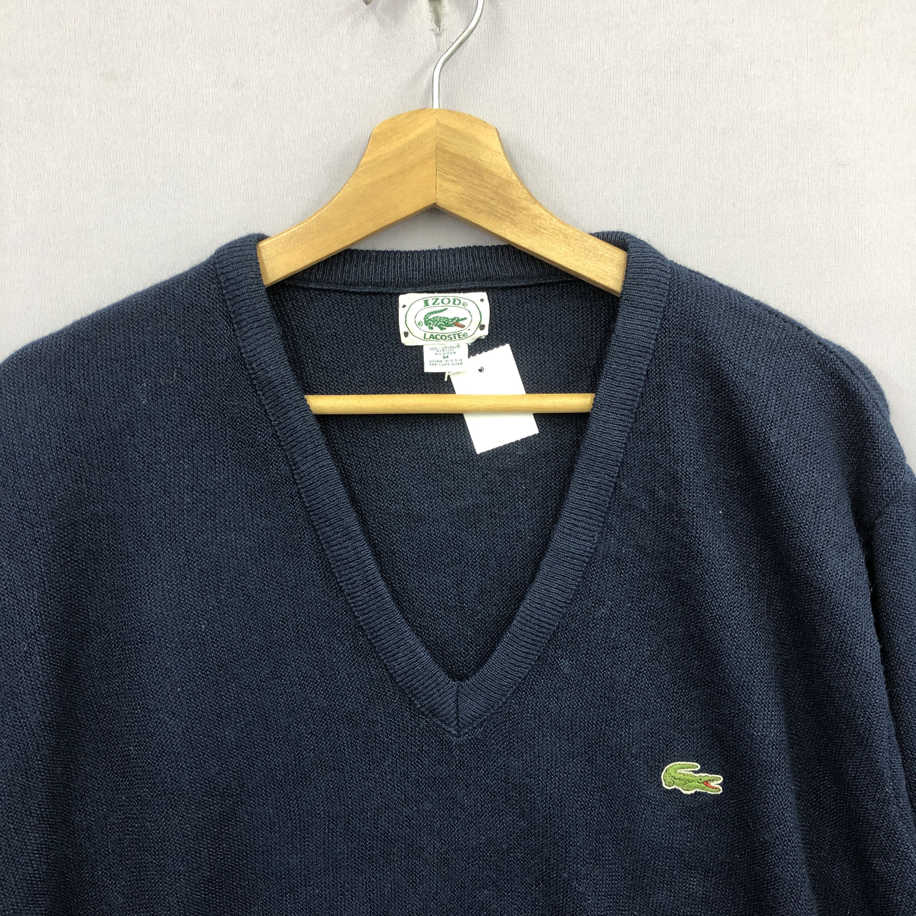 Lacoste × Vintage Lacoste Vintage Sweater Knit Casual Navy 90s Hype Rare Size US M / EU 48-50 / 2 - 3 Thumbnail