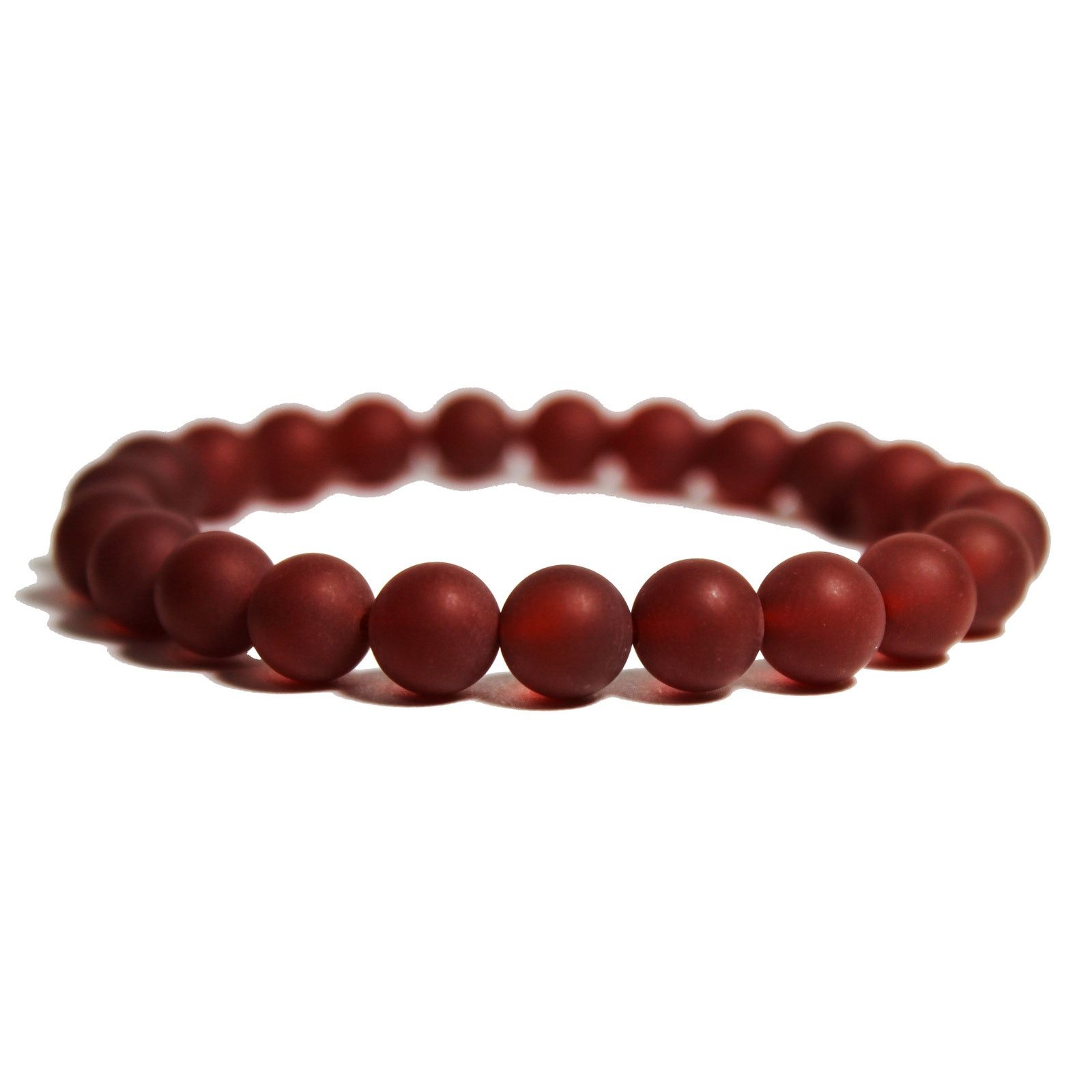 Jewelry 🔴 Bracelet - Matte Red Agate Size ONE SIZE - 1 Preview