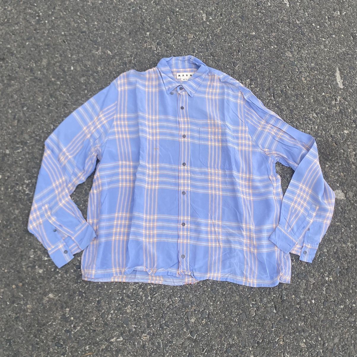 Marni Marni Chekered Silk Shirt Size US XL / EU 56 / 4 - 1 Thumbnail
