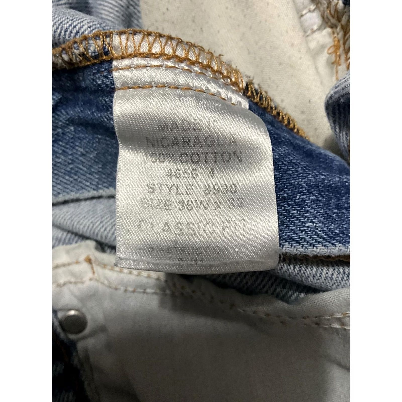 Vintage Saddlebred Classic Fit Jeans Men's 36W x 32L Blue Size US 36 / EU 52 - 3 Thumbnail