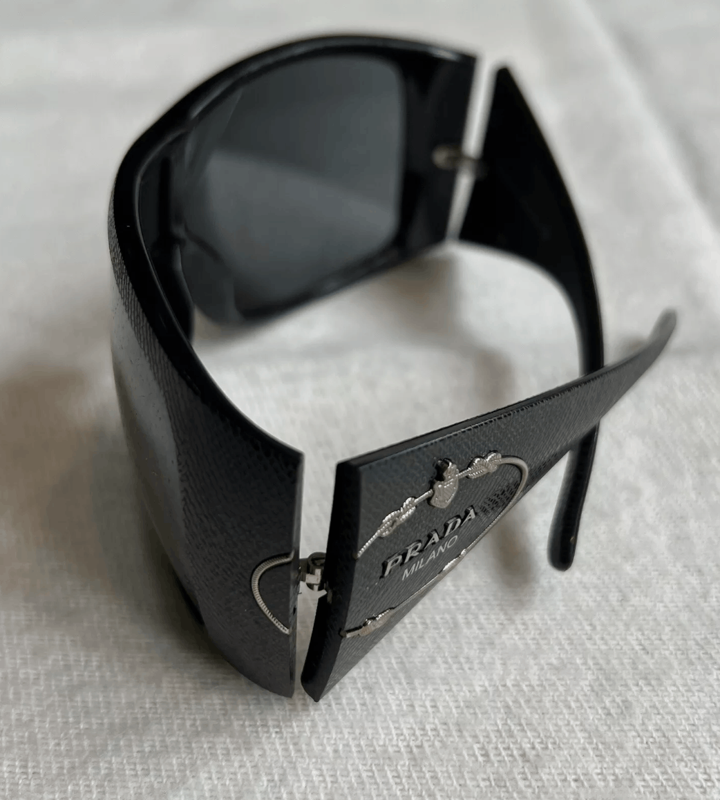 Prada PRADA Sunglasses Rectangle Wrap Shield Sport Flame Star Size ONE SIZE - 3 Thumbnail