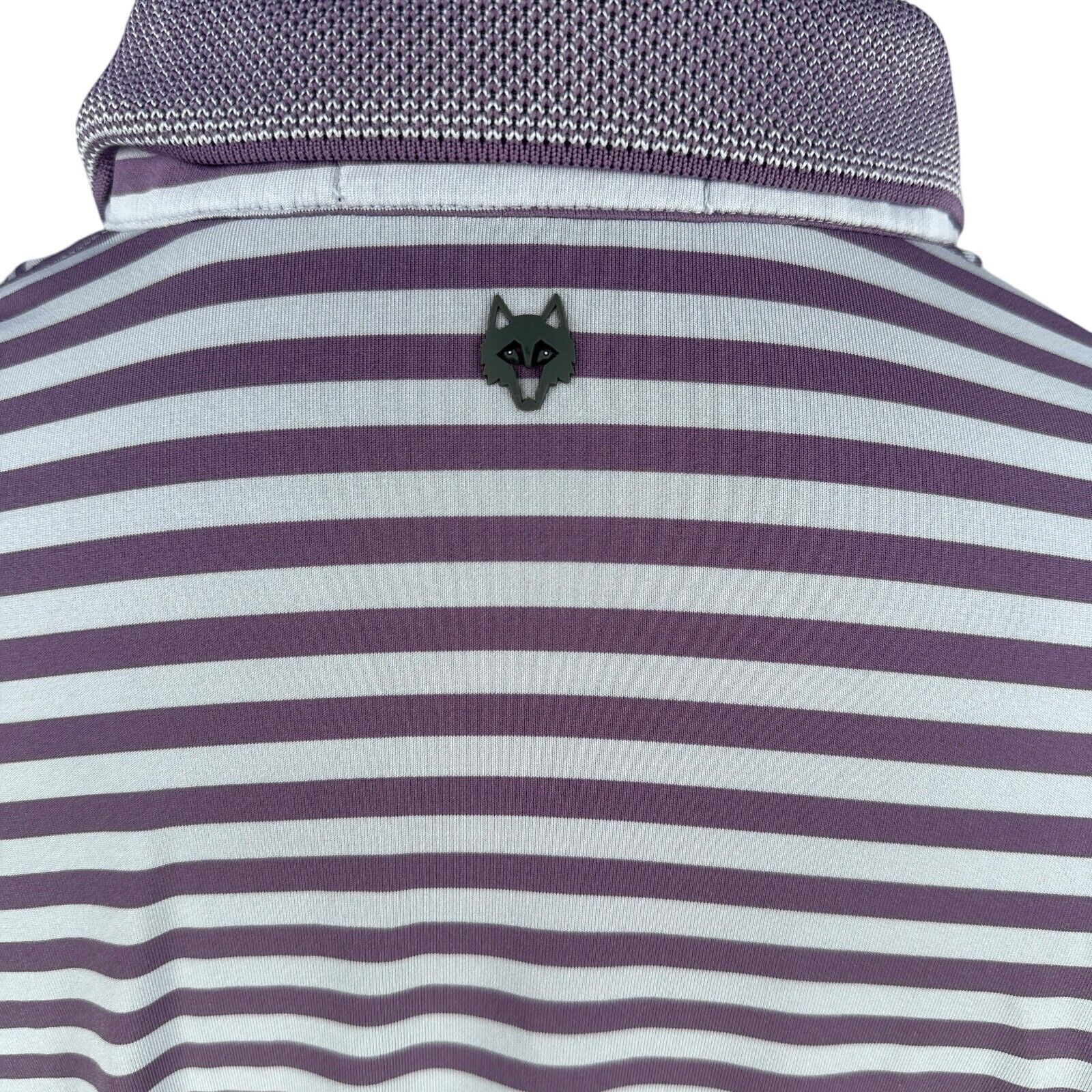 Grenson Greyson Polo Shirt Mens Medium Purple Gray Striped Blue Golf Size US M / EU 48-50 / 2 - 6 Thumbnail