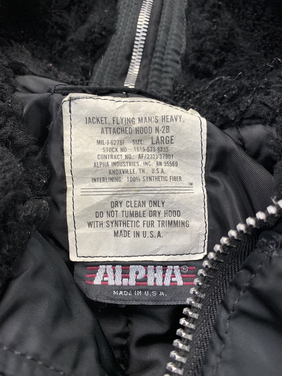 Vintage 90's Alpha Industries Bomber N-2B Made in USA