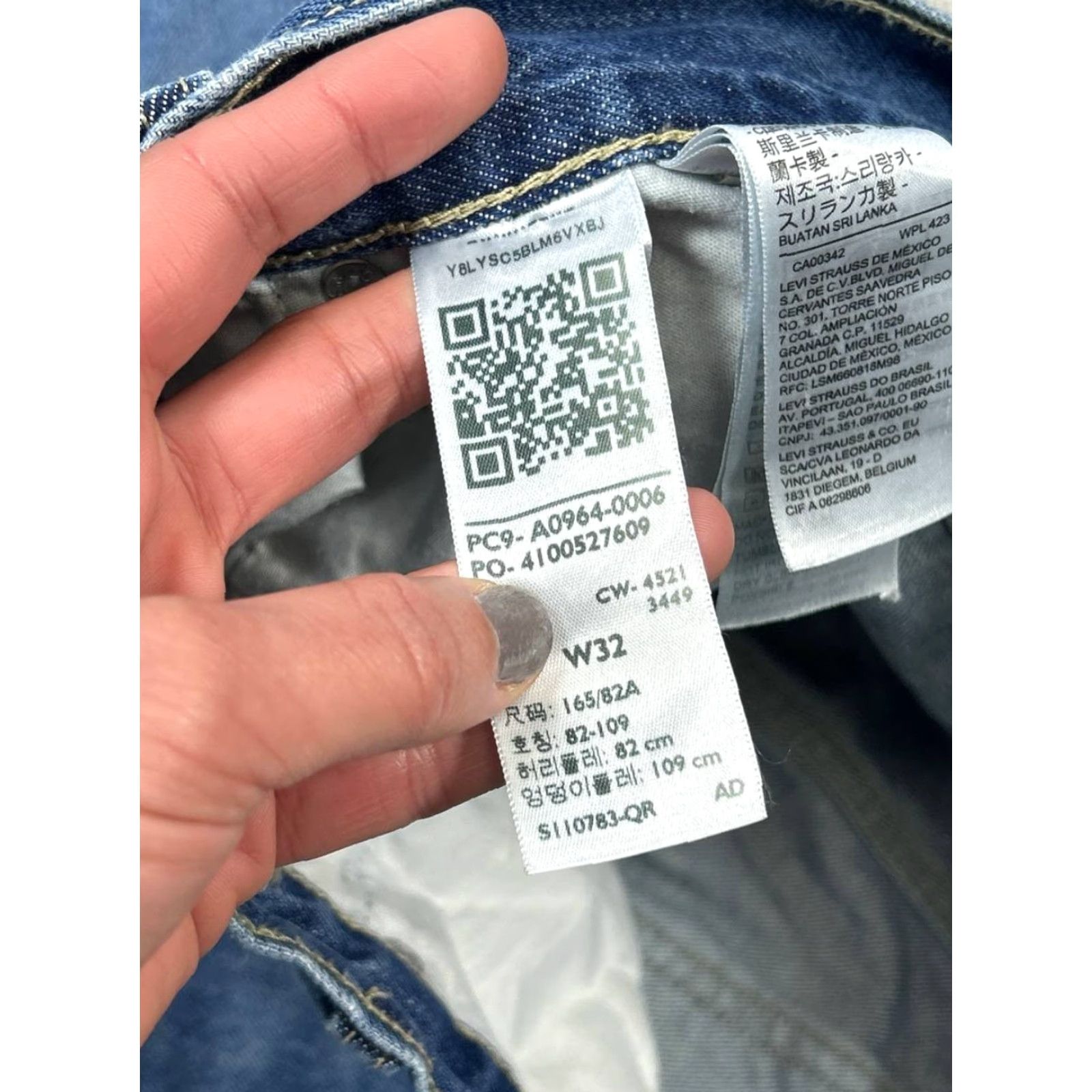 Levi's VINTAGE Levis Low Pro Straight Shorts Womens 32 Blue Whiskered Denim Cotton Mid Rise Size 24" / US 00 / IT 34 - 4 Thumbnail