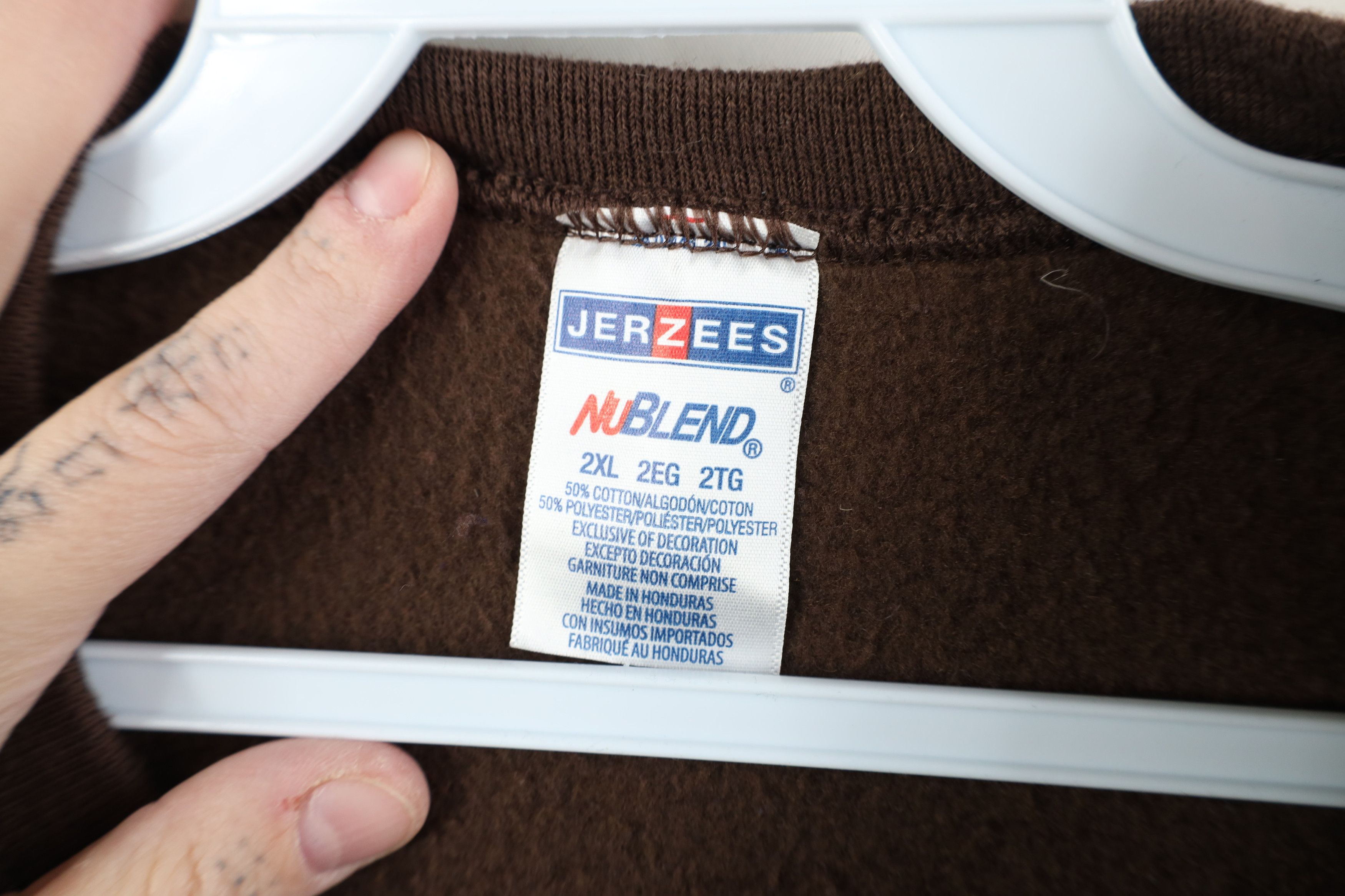 Vintage Vintage 90s Y2K Streetwear Crewneck Sweatshirt Chocolate Size US XXL / EU 58 / 5 - 5 Thumbnail
