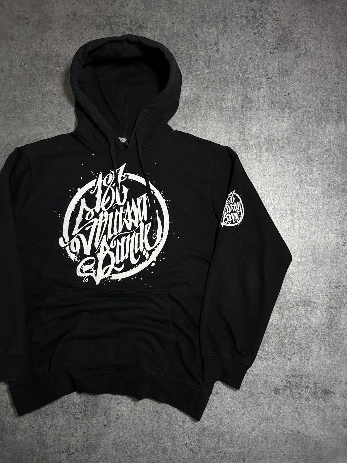 Rap Tees × Vintage 187 Strassen Bande Hip Hop Rap Boxy Hoodie Black MC Bonez Size US XL / EU 56 / 4 - 2 Thumbnail