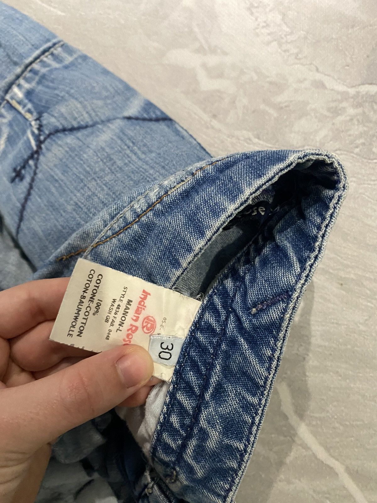 Japanese Brand Washed Archive Flared Jean Distressed Fade Grunge Core Size US 30 / EU 46 - 8 Thumbnail