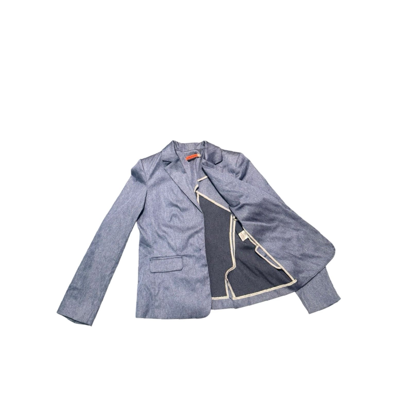 Alice + Olivia Alice + Olivia Light Blue Blazer Silk Lining Blazer Size Medium Women's Blazer Blazer Basic Jacket Lined Spring Fall Regular Size M / US 6-8 / IT 42-44 - 6 Thumbnail