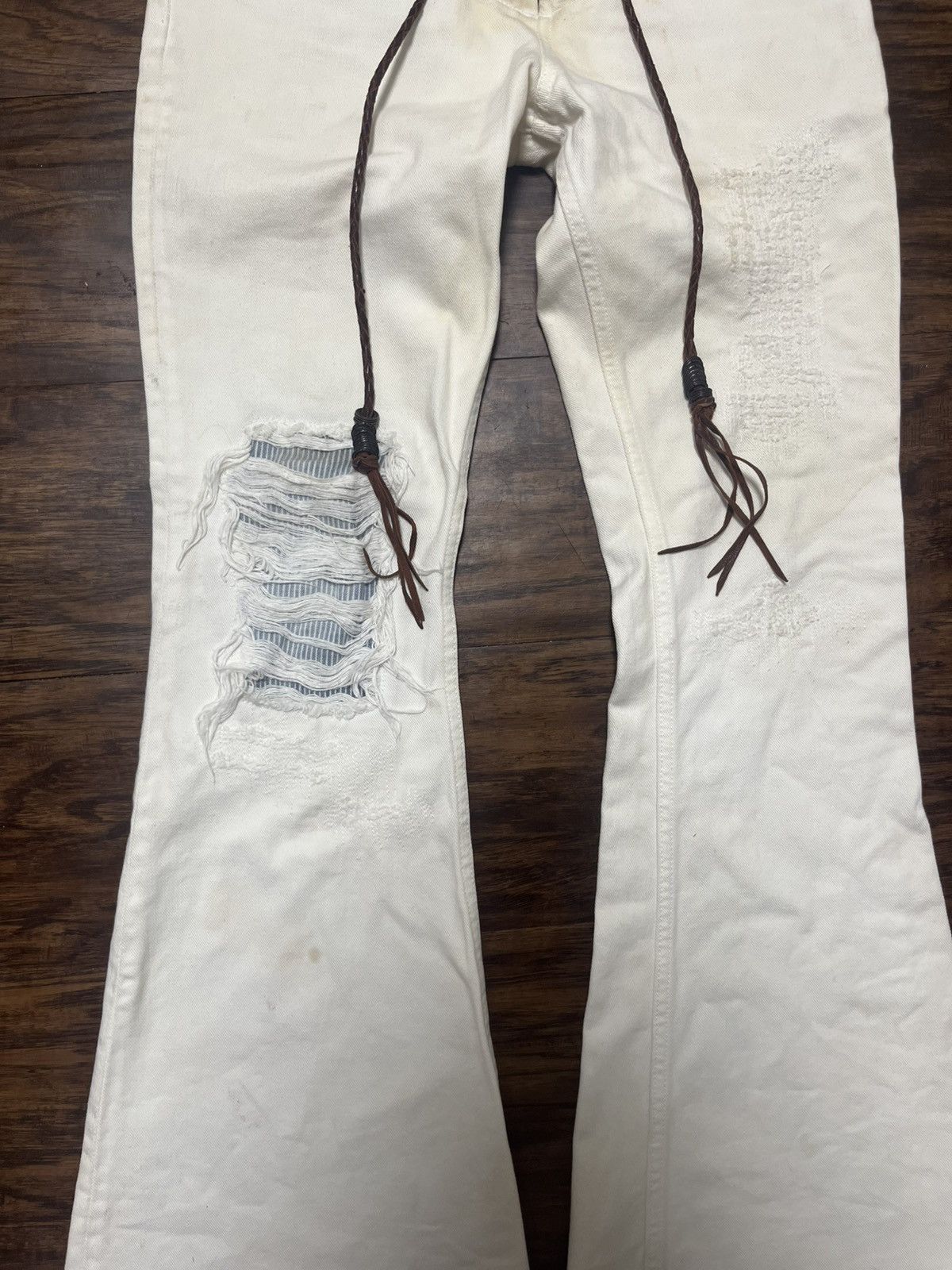 Japanese Brand Led Rechwe Veronica 2005 Guerrilla Wild Lace up Flares Size US 30 / EU 46 - 3 Thumbnail