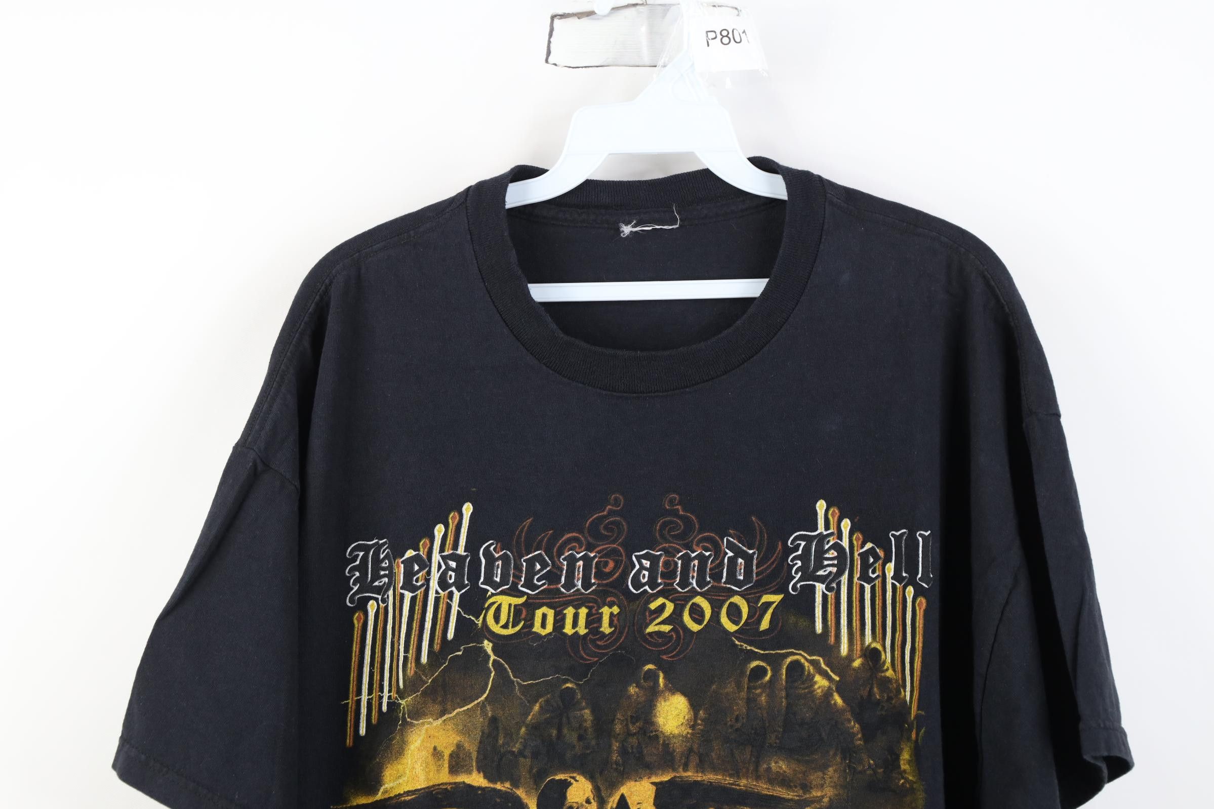 Vintage Vintage 2007 Heaven and Hell Tour Black Sabbath Band T-Shirt Size US XL / EU 56 / 4 - 2 Thumbnail