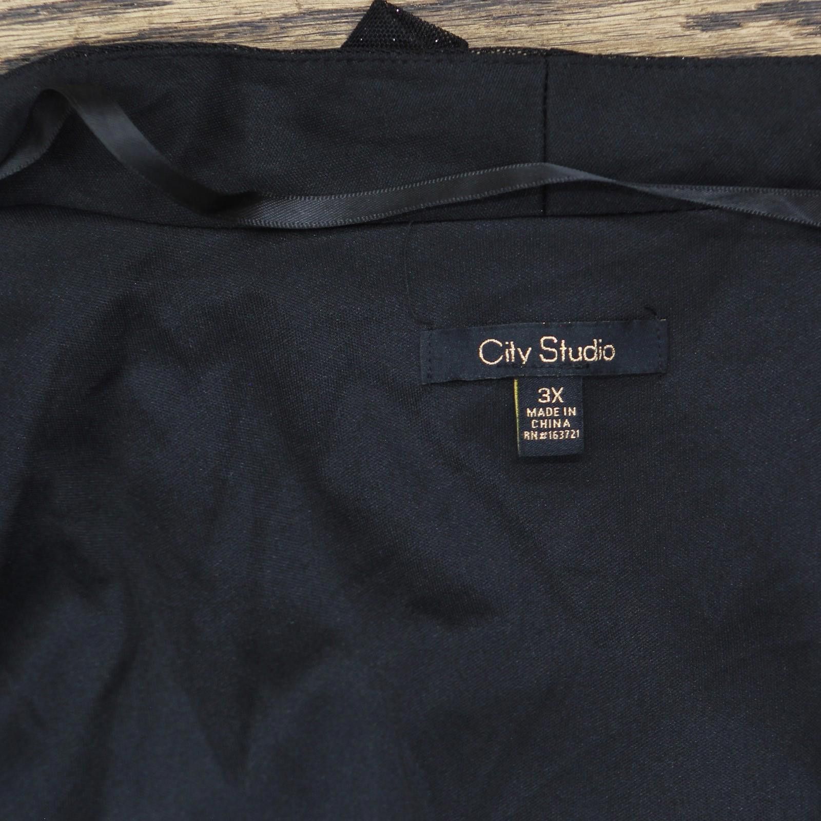 Other Nwt City Studios Size Glitter Open-front Shrug Black 3x Size 3XL / US 20-22 - 4 Thumbnail
