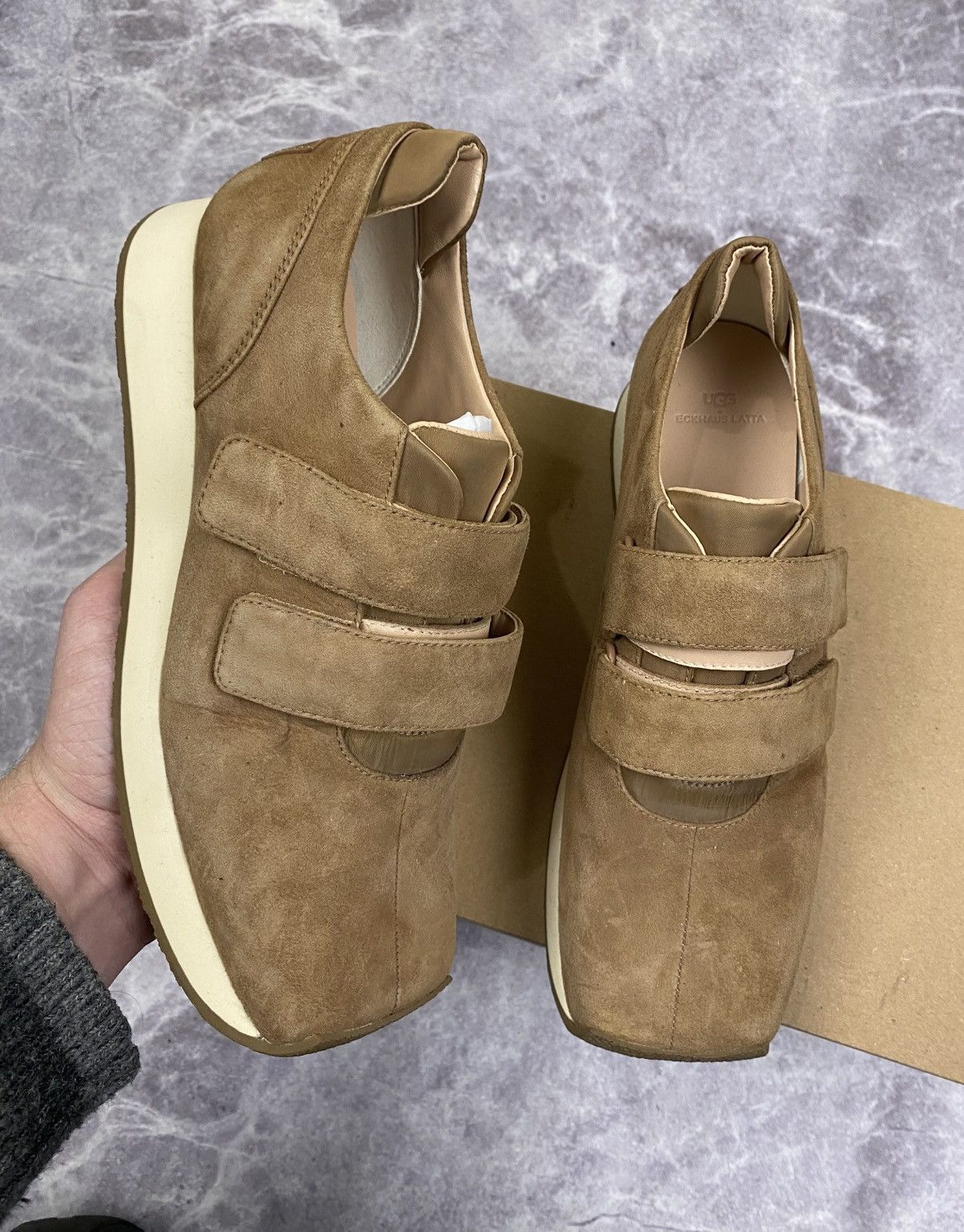 Eckhaus Latta Ugg X Eghaus Latta Square Toe Leather Low Top Sneakers 38 Size US 8 / IT 38 - 1 Thumbnail
