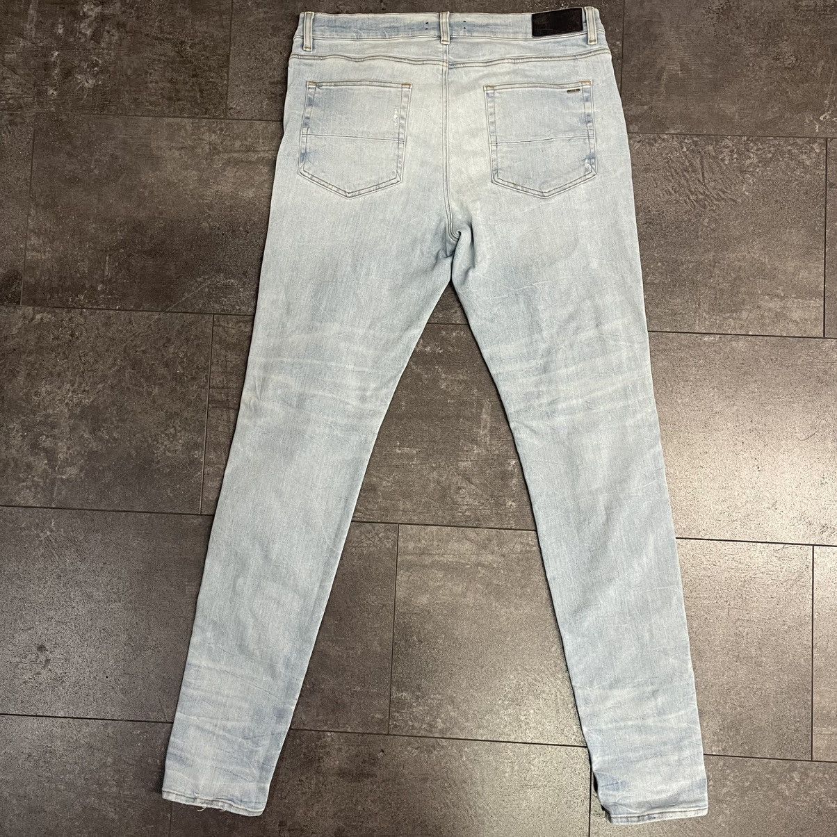 Amiri Amiri MX1 Black White Paisley Patch Jeans Light Indigo Size US 38 / EU 54 - 2 Thumbnail