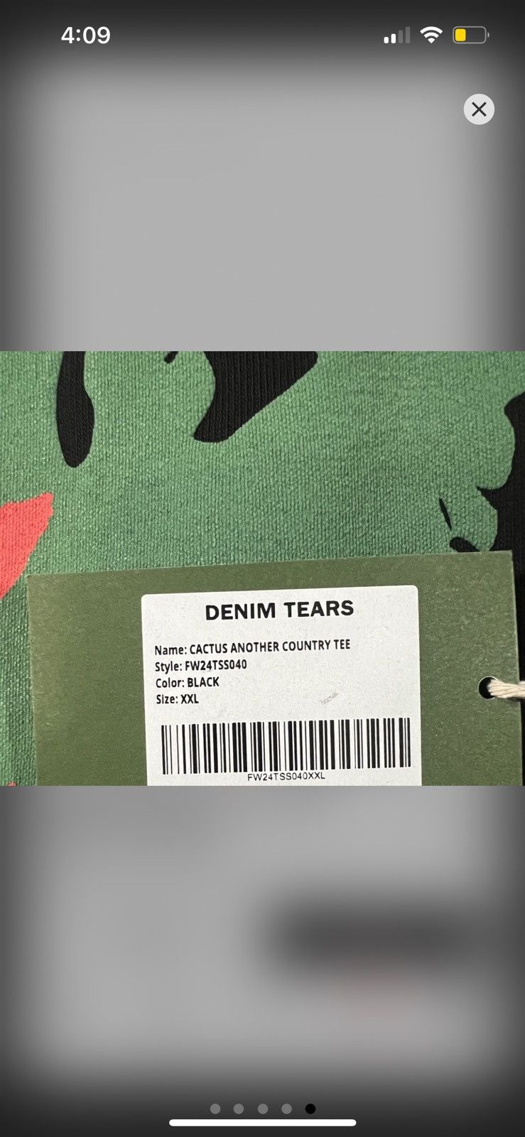 DENIM TEARS Ready Made X Cactus Plant Flea Market - cactus Another Size US XXL / EU 58 / 5 - 2 Thumbnail