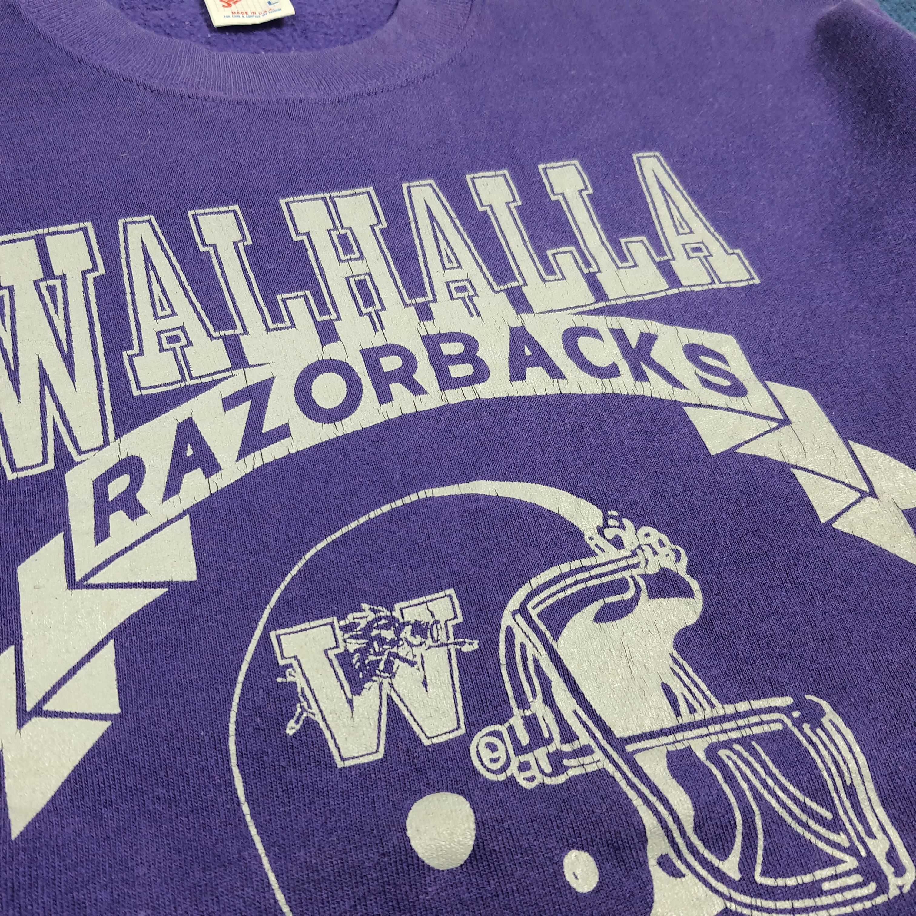 Jerzees Vintage 90s Walhalla Razorbacks Retro Sweatshirt C286N27 Size US M / EU 48-50 / 2 - 2 Thumbnail