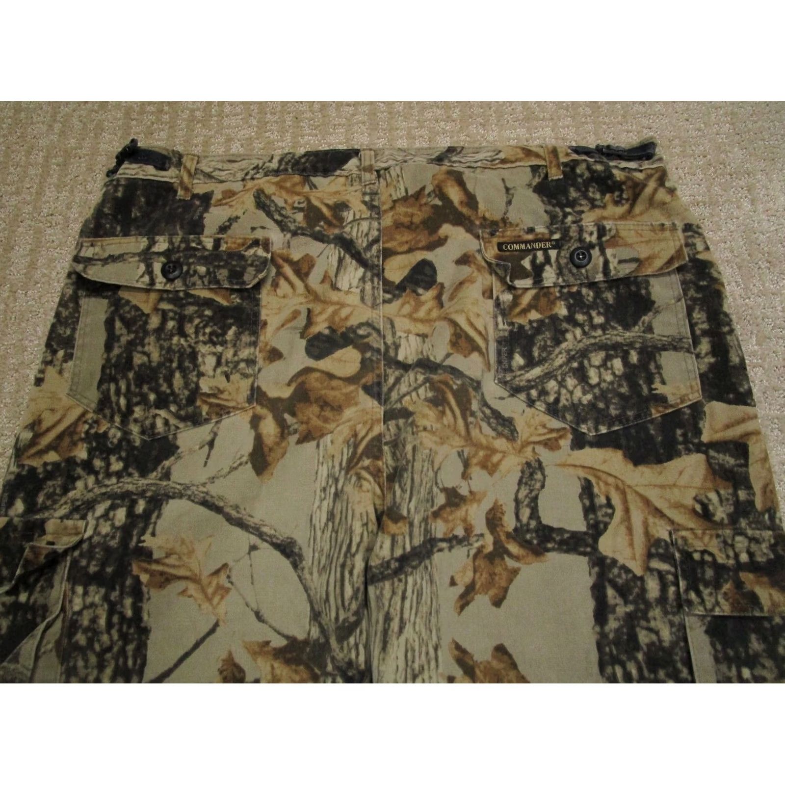 Commando VINTAGE Commander Pants Men Cargo Pants 90s Camouflage Brown XS? Size US 42 / EU 58 - 4 Thumbnail