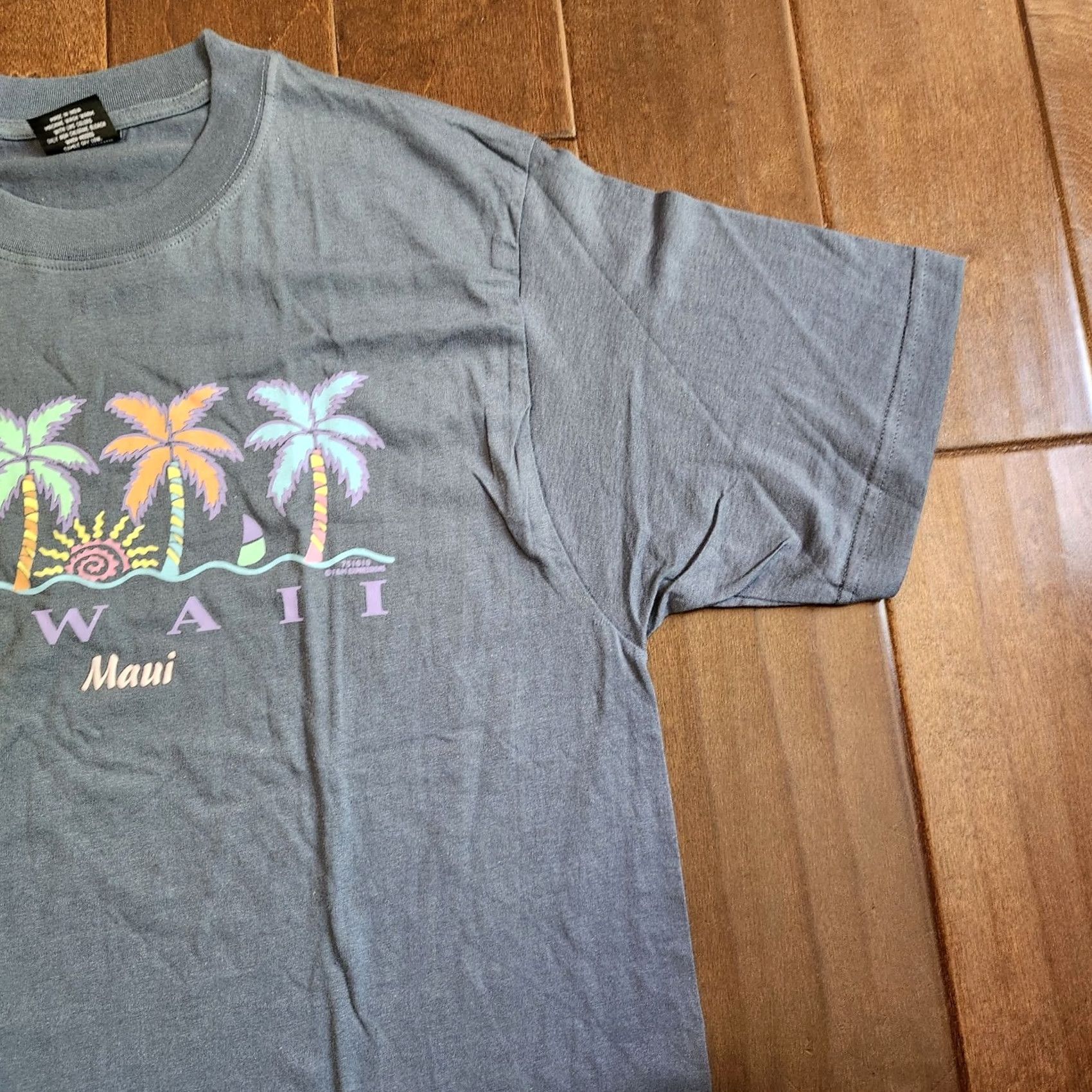 Basic Editions Hawaii Maui Palm Tree Blue Men's Shirt - Size M Size US M / EU 48-50 / 2 - 5 Thumbnail
