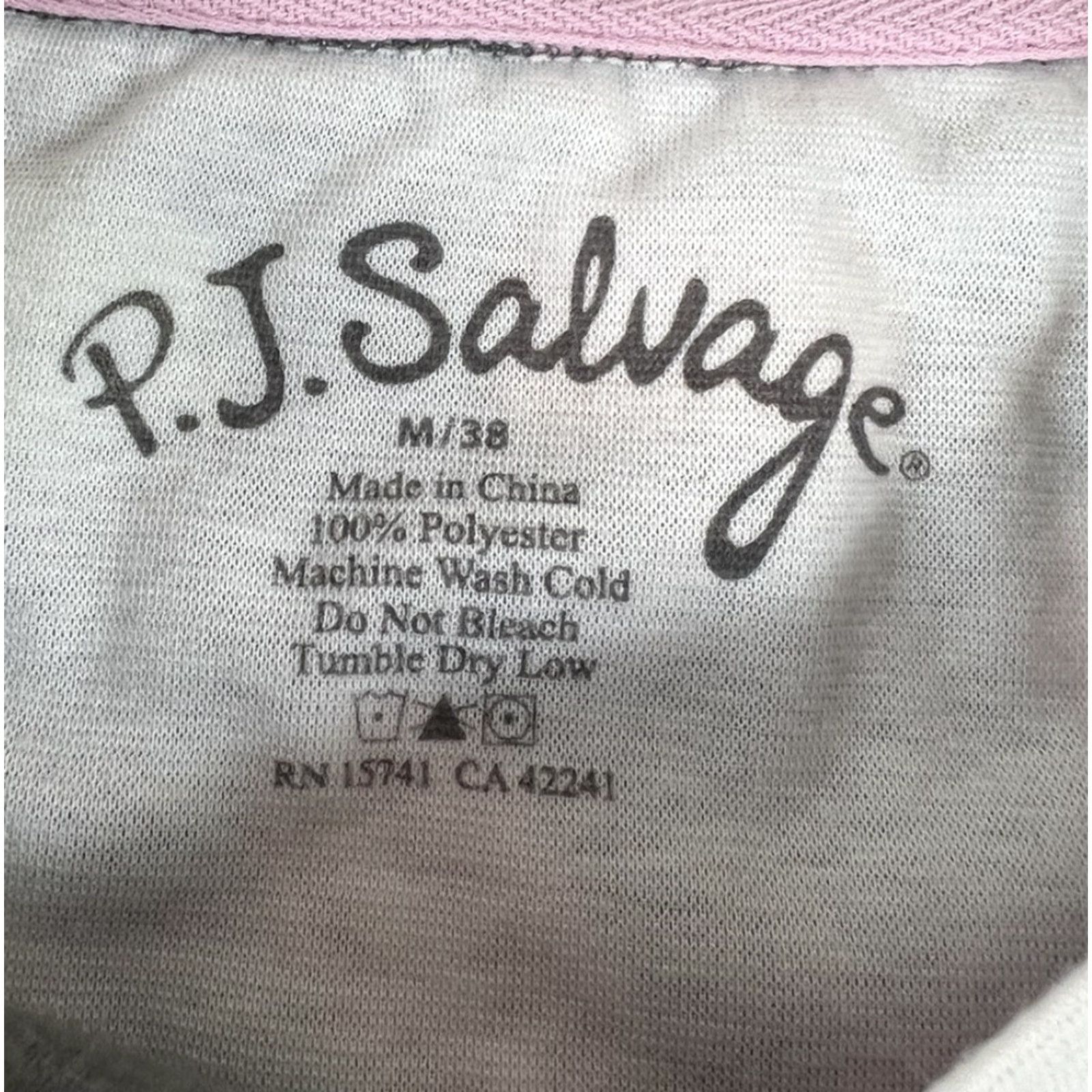 Vintage VINTAGE Women's PJ Salvage Gray Macaron Cookies Pajama Shirt Size Medium Size M / US 6-8 / IT 42-44 - 4 Thumbnail