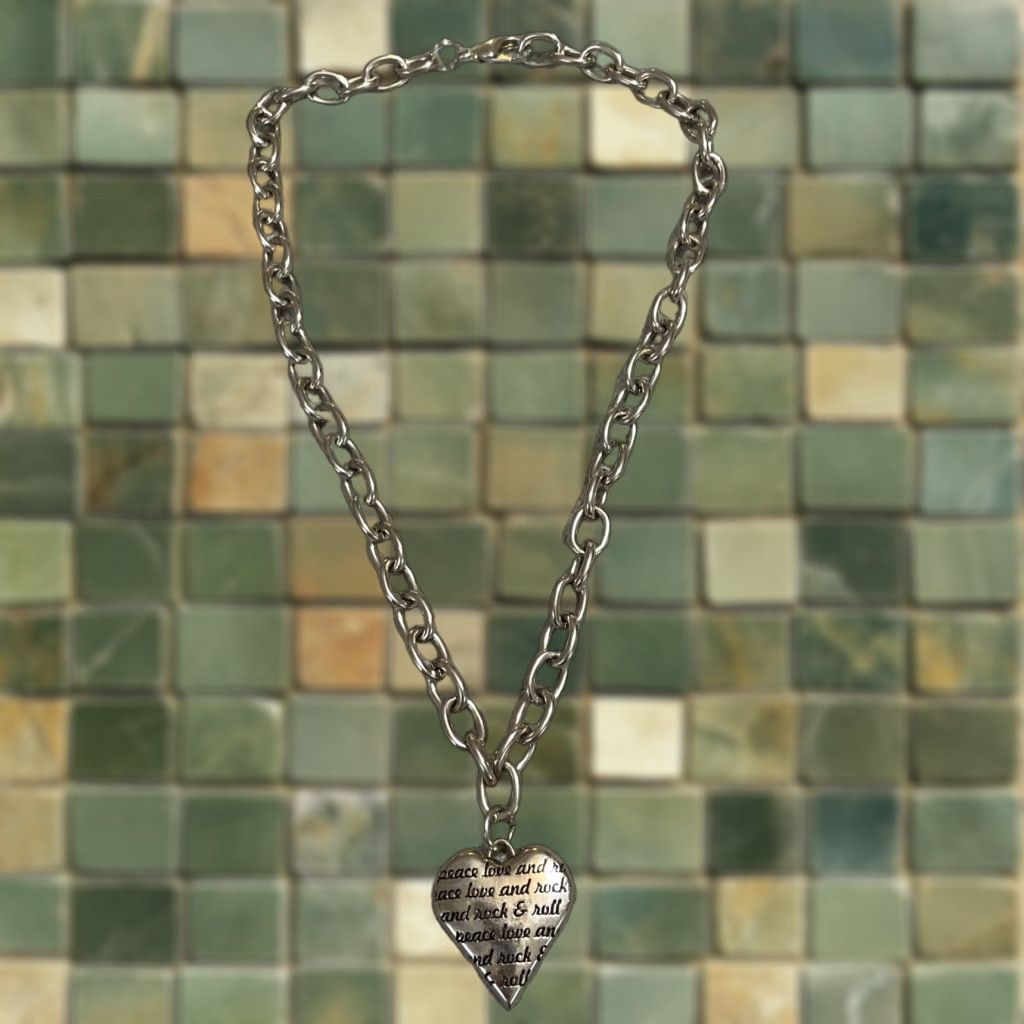 Vintage VINTAGE Rock N Roll Hall of Fame Necklace Unisex 18 inches Silver Metal Pendant United States Size ONE SIZE - 1 Thumbnail