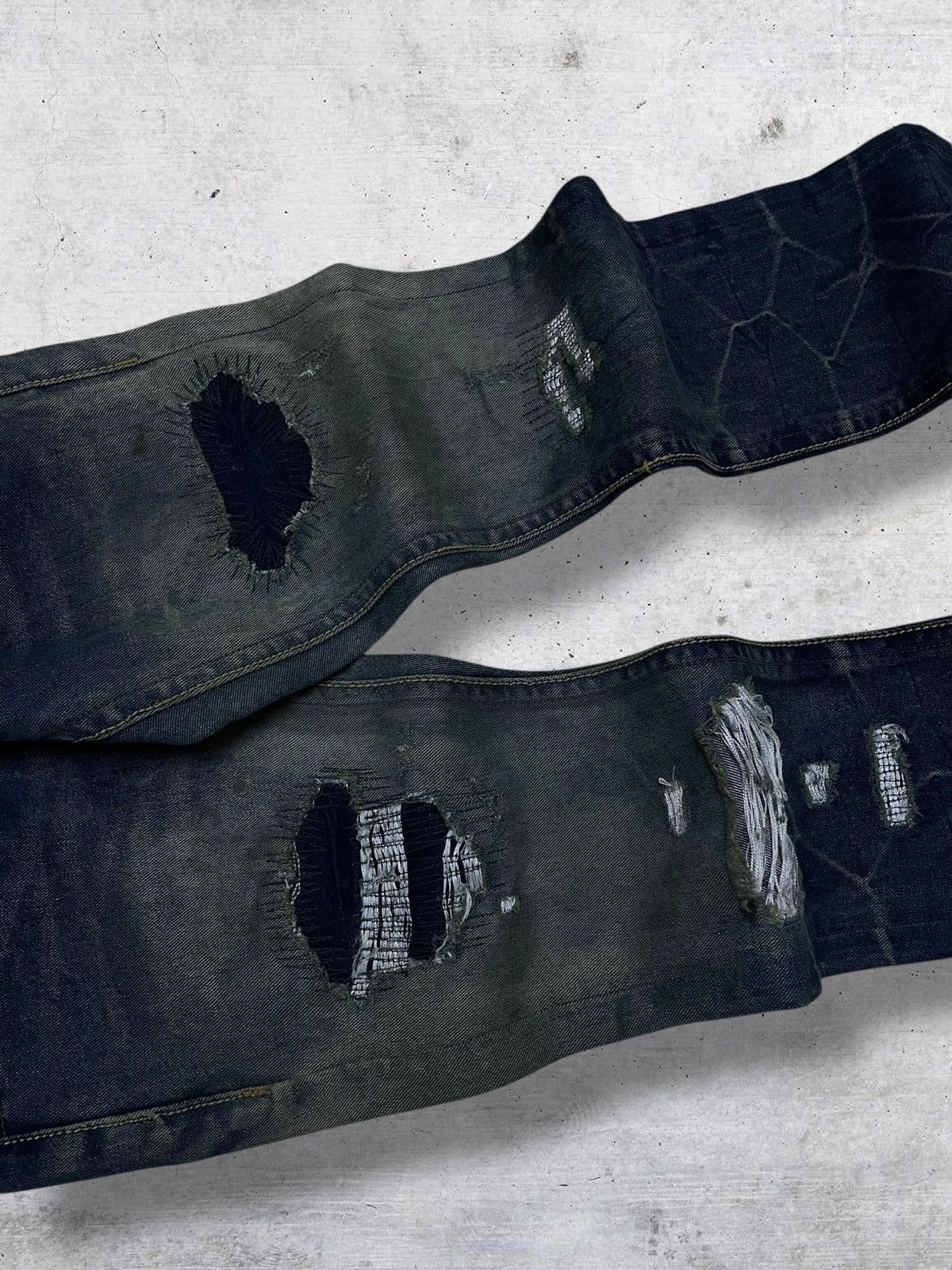 GOSTAR DE FUGA VINTAGE LAGUST SCAB 90S JAPAN DESIGNER RIPPED ROCKSTAR DENIM Size US 30 / EU 46 - 7 Thumbnail