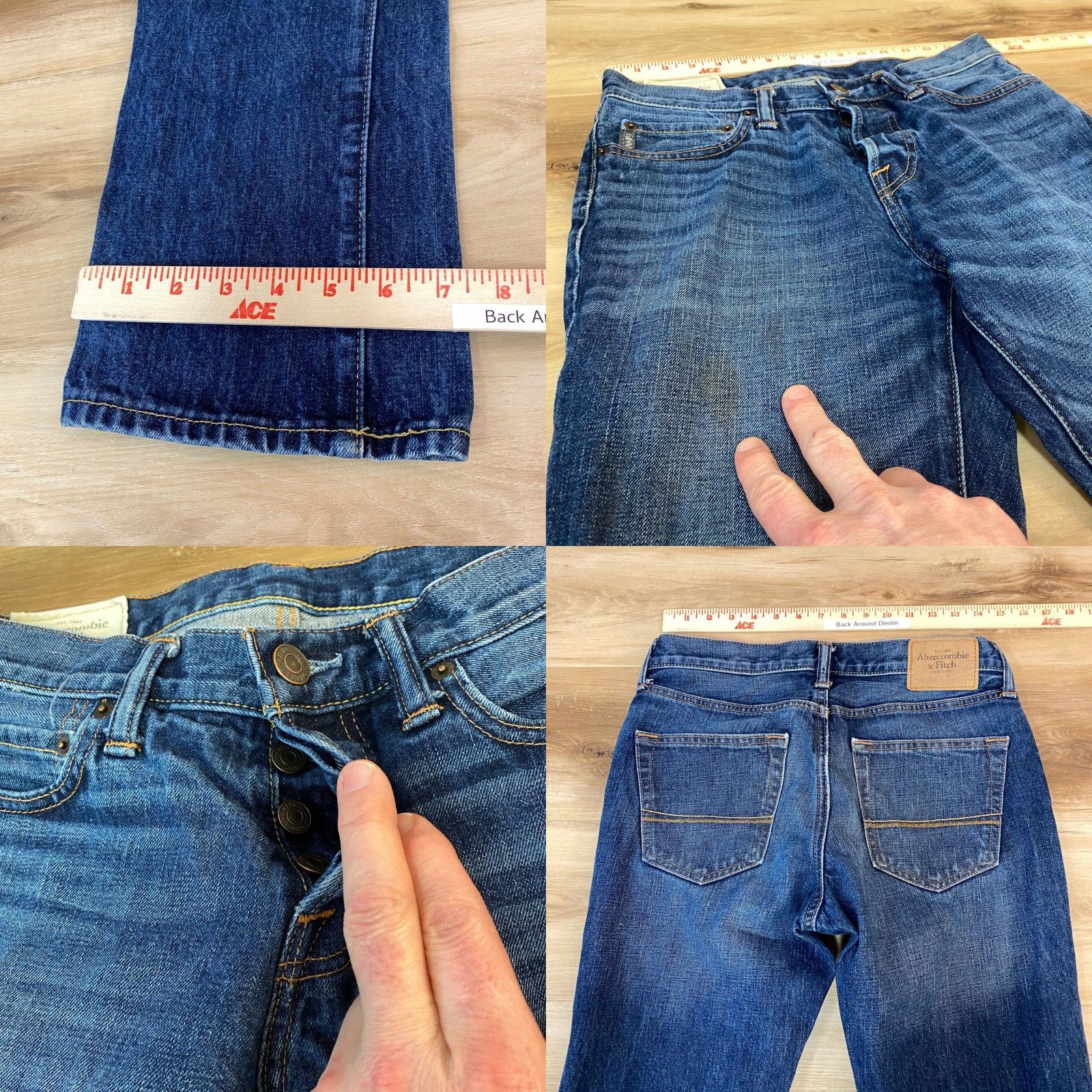 Abercrombie & Fitch Abercrombie & Fitch Jeans Men 30x30 Slim Straight Dark Wash Button Fly Denim Casual Everyday Size US 30 / EU 46 - 8 Thumbnail
