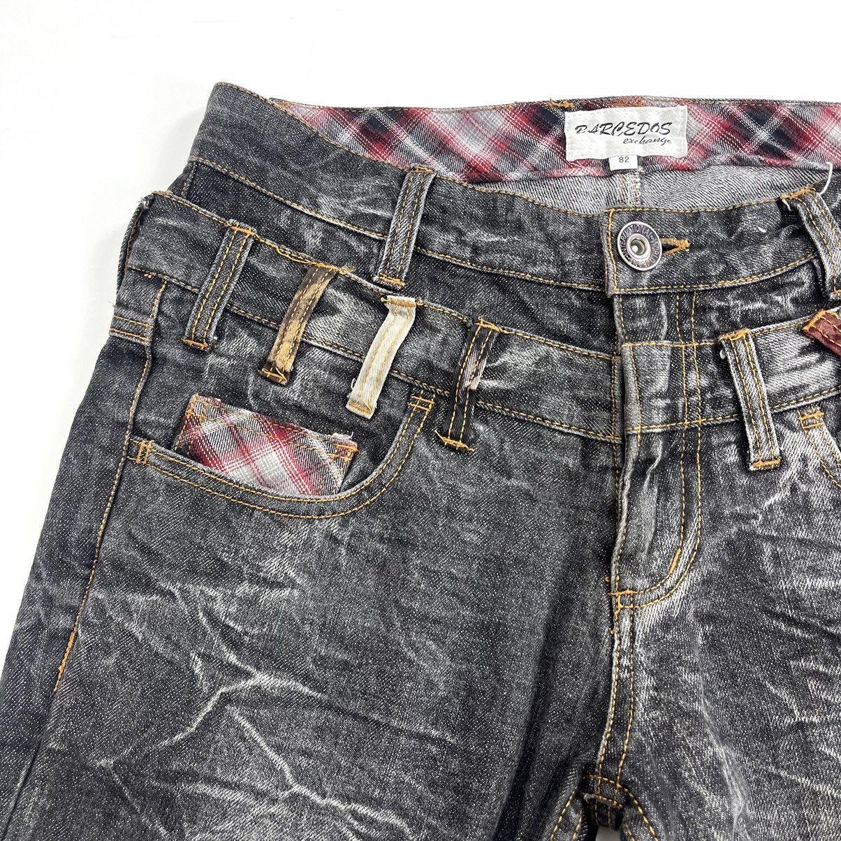 If Six Was Nine × Le Grande Bleu (L.G.B.) × Tornado Mart Destroyed Y2k Barcedos Double Waist Lightning Desain Jeans Size US 31 - 7 Thumbnail