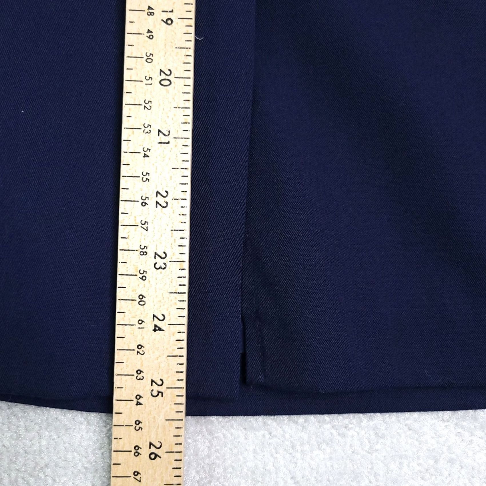 Vintage VINTAGE Lucia Petites Skirt Women's 10 Blue Lined Back Zip Slit Polyester Wool USA Size 32" / US 10 / IT 46 - 4 Thumbnail