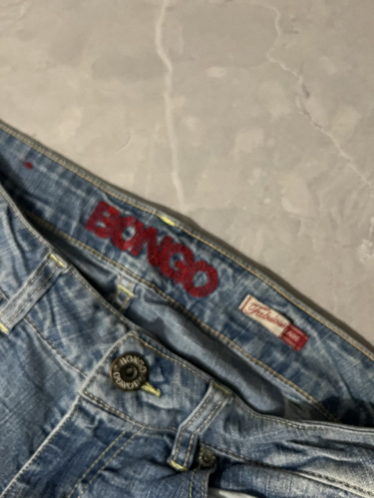 Japanese Brand Destroyed Wash Flared Glamour Sexy Fit Jeans Size US 31 - 8 Thumbnail