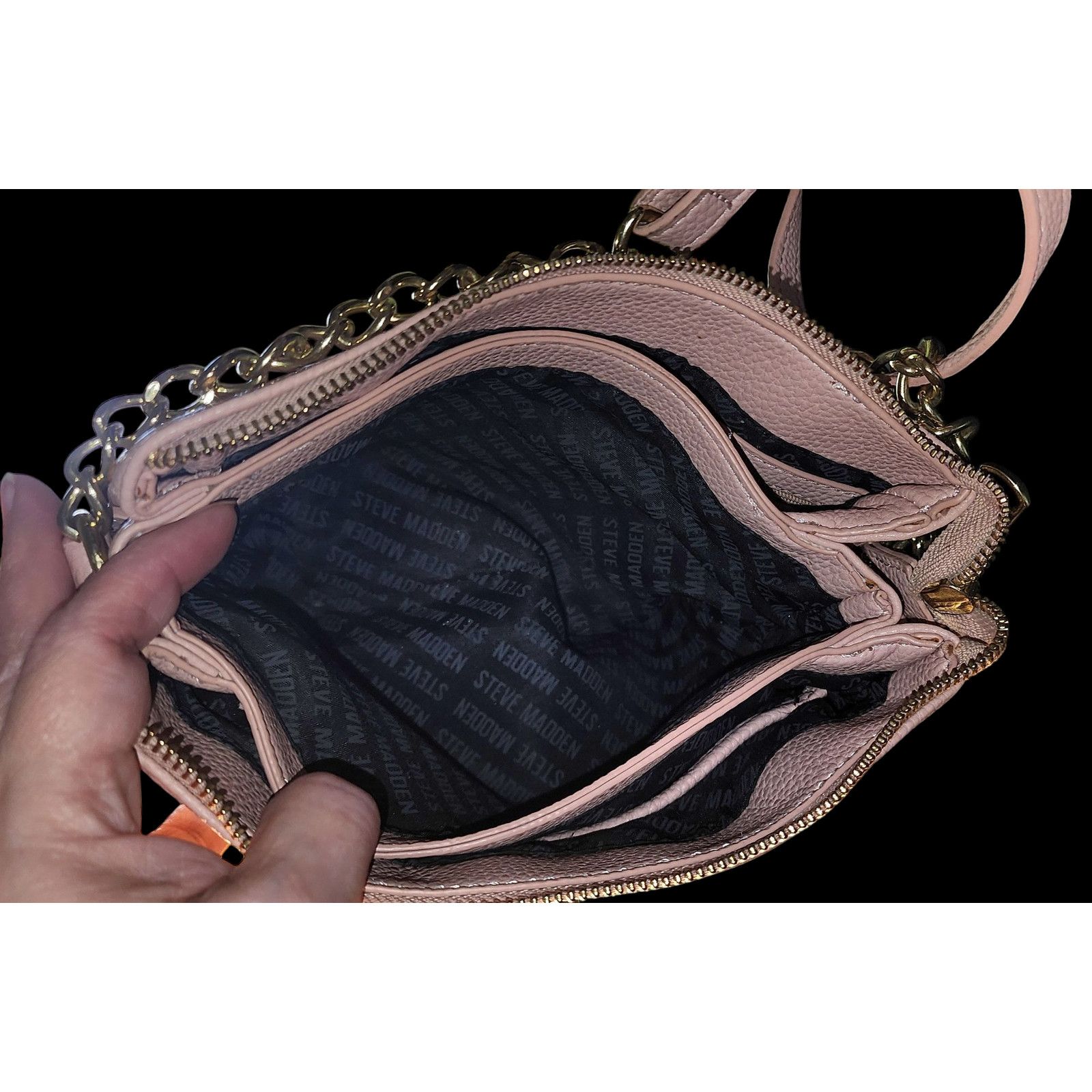 Steve Madden Steve Madden laser cut faux-leather crossbody shoulder bag. Size ONE SIZE - 6 Thumbnail
