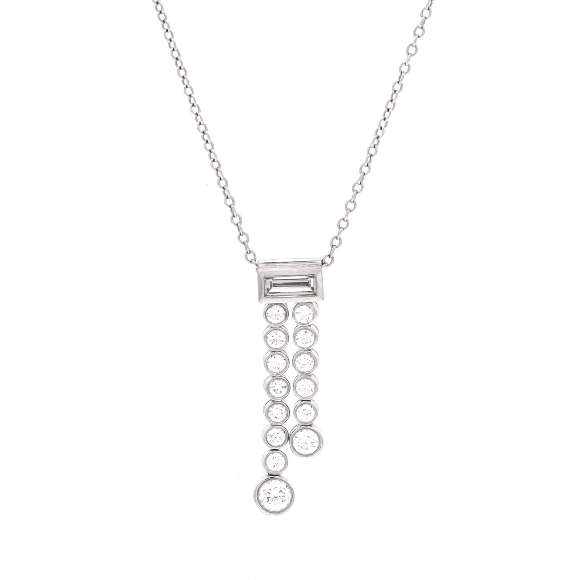 Tiffany & Co. Jazz Graduated Double Drop Pendant Necklace Size ONE SIZE - 1 Thumbnail