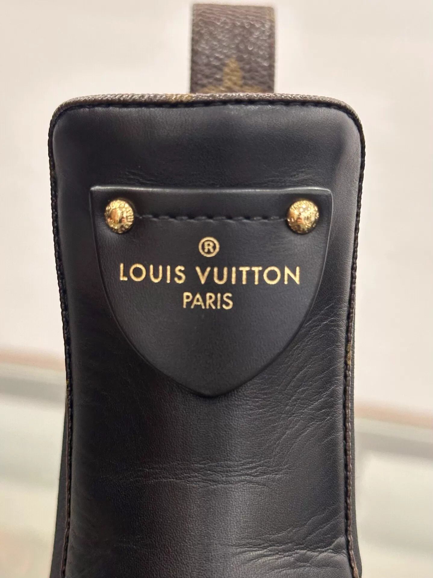 Louis Vuitton LV Beaubourg Black Chelsea Boots EU35 w/Brown Monogram Size US 4.5 / IT 34.5 - 7 Thumbnail
