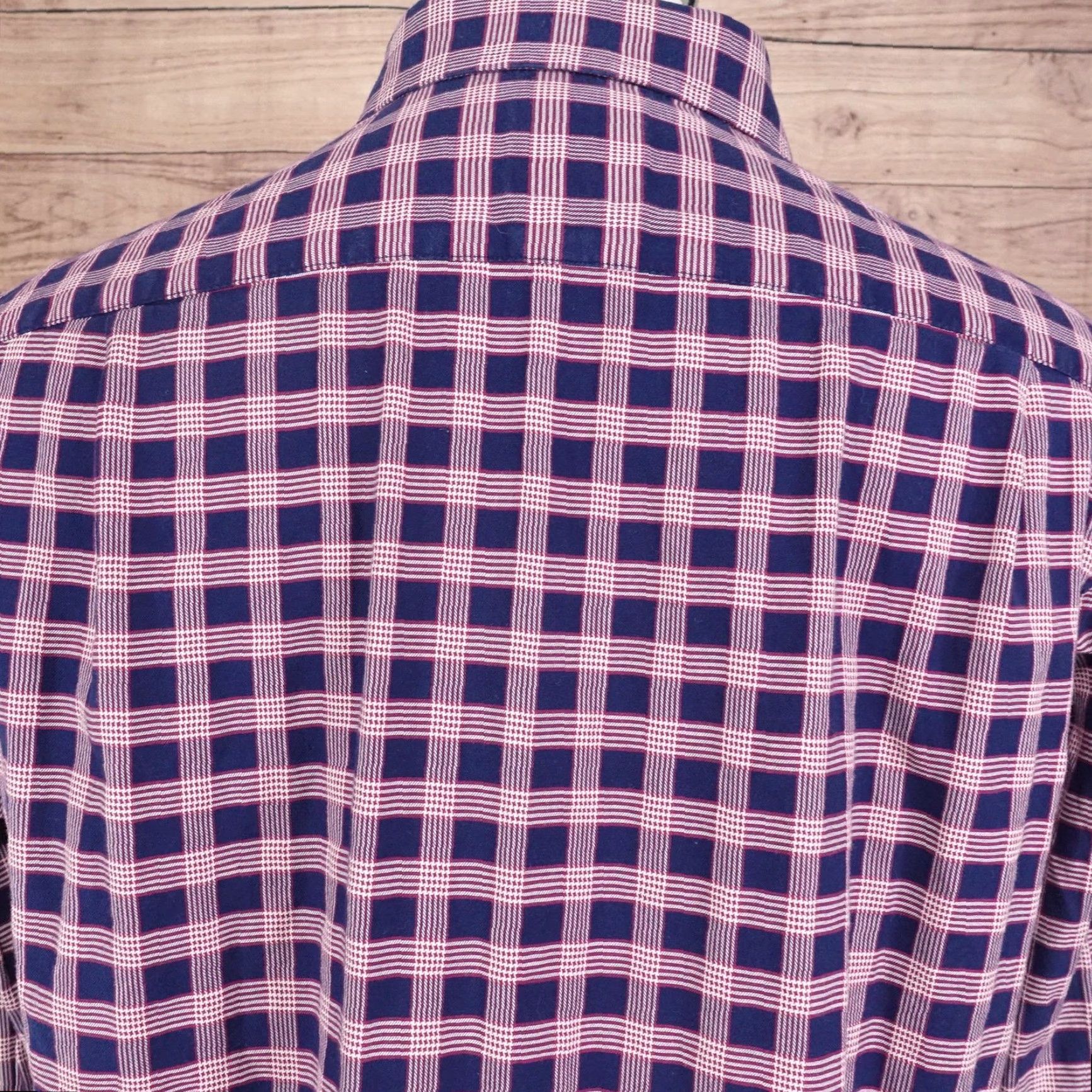Ben Sherman Ben Sherman Slim Fit Dress Shirt Mens 16.5 Large Blue Pink Plaid Tailored Stretch Size US L / EU 52-54 / 3 - 5 Thumbnail