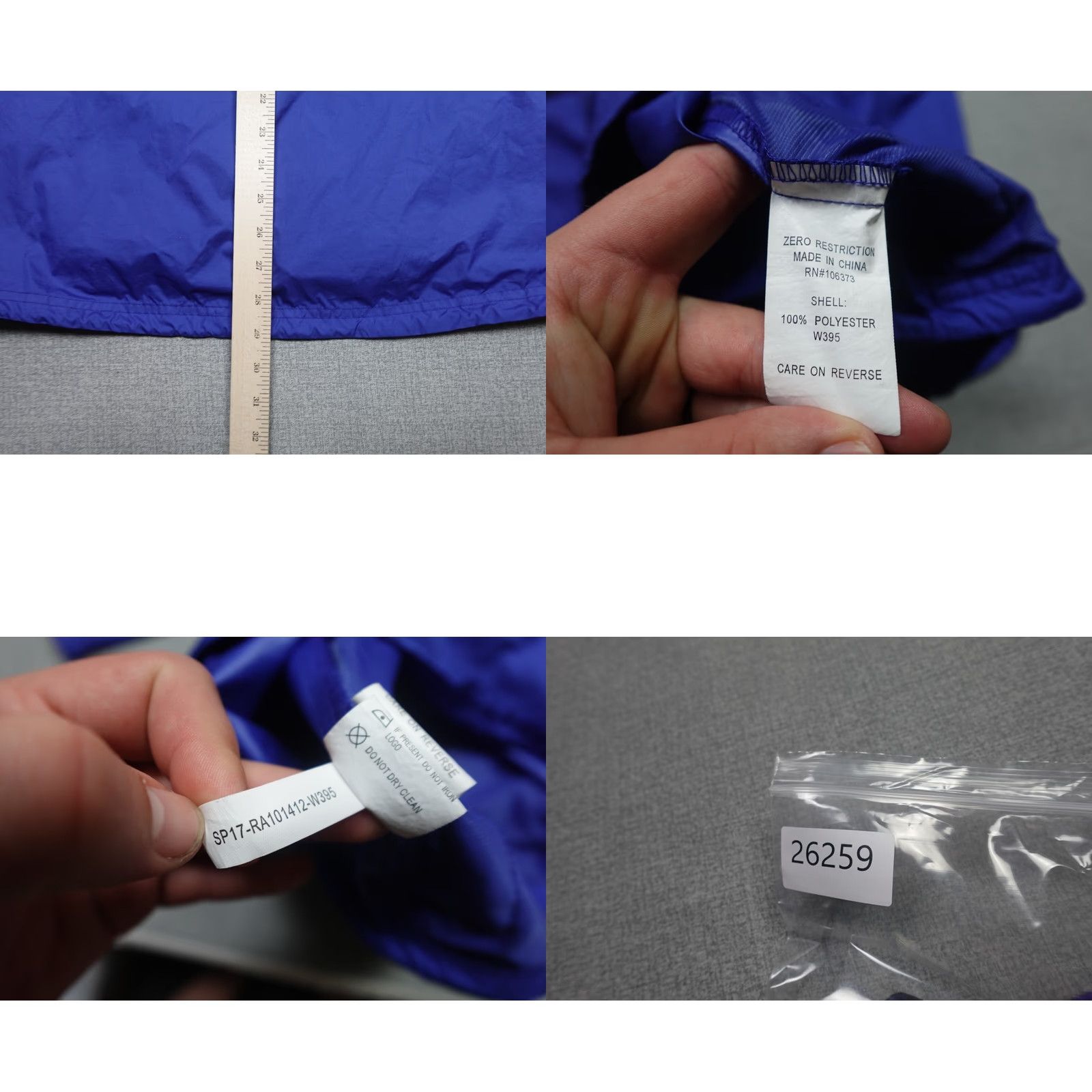 Vintage Zero Restriction Wind Shirt Mens M Blue Lightweight Performance Golf Jacket Size US M / EU 48-50 / 2 - 8 Thumbnail