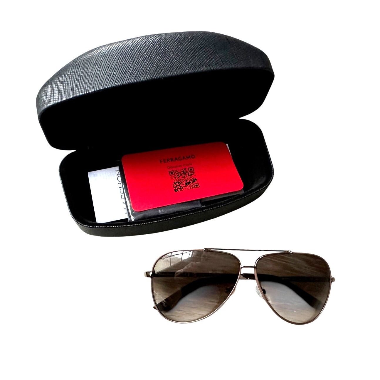 Salvatore Ferragamo Salvatore Ferragamo Brown Pilot Unisex Sunglasses Size ONE SIZE - 13 Thumbnail