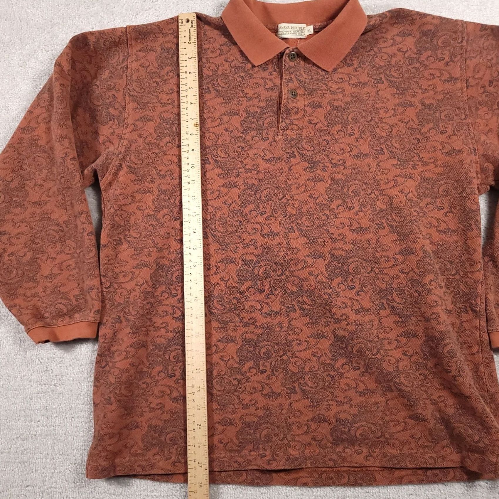 Banana Republic VINTAGE Banana Republic Safari & Travel Shirt Mens XL Long Sleeve Polo Floral Shirt Size US XL / EU 56 / 4 - 7 Thumbnail