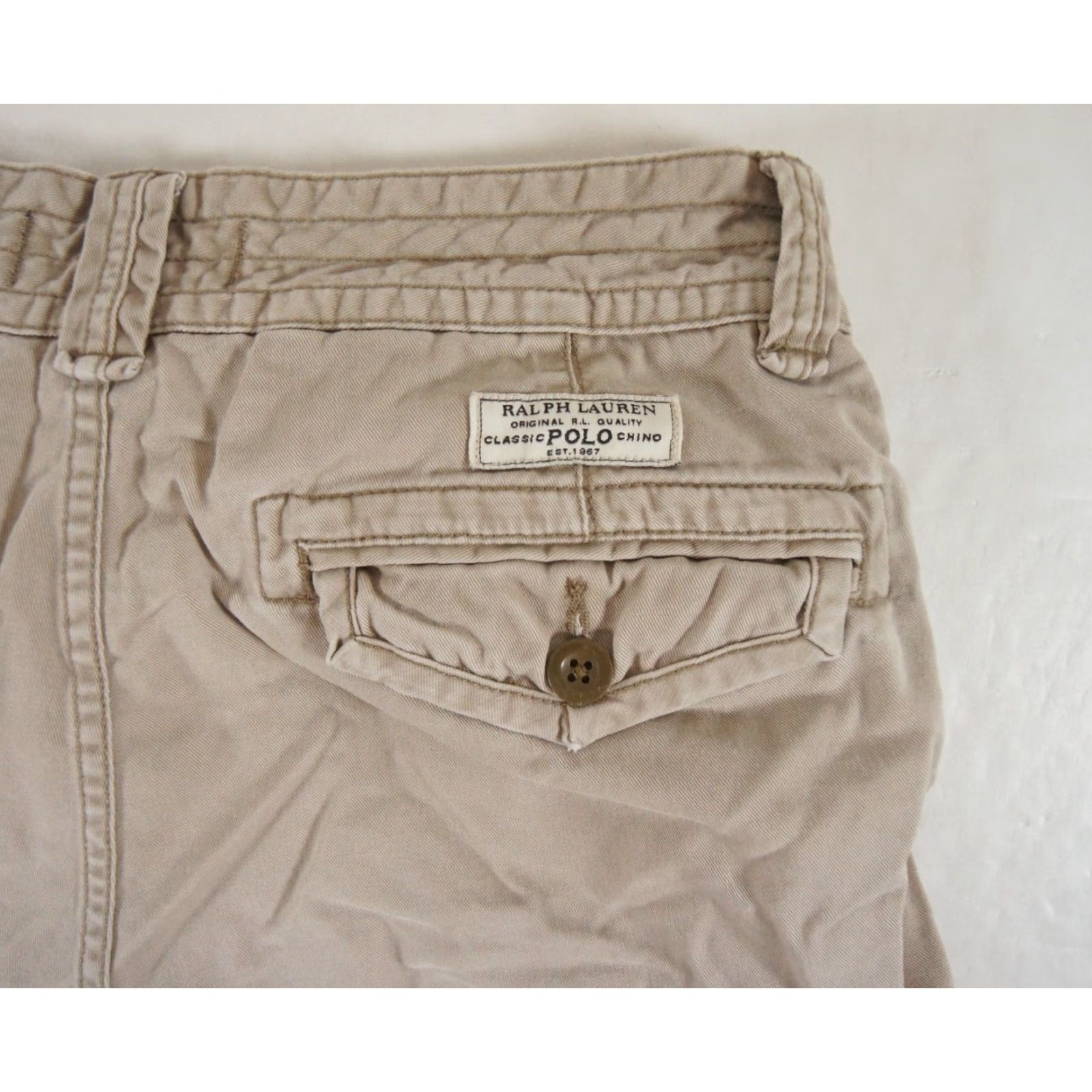 Polo Ralph Lauren Polo Ralph Lauren Men's Cargo Shorts 32 Beige Outdoor Pockets Regular Fit Size US XS / EU 42 / 0 - 5 Thumbnail