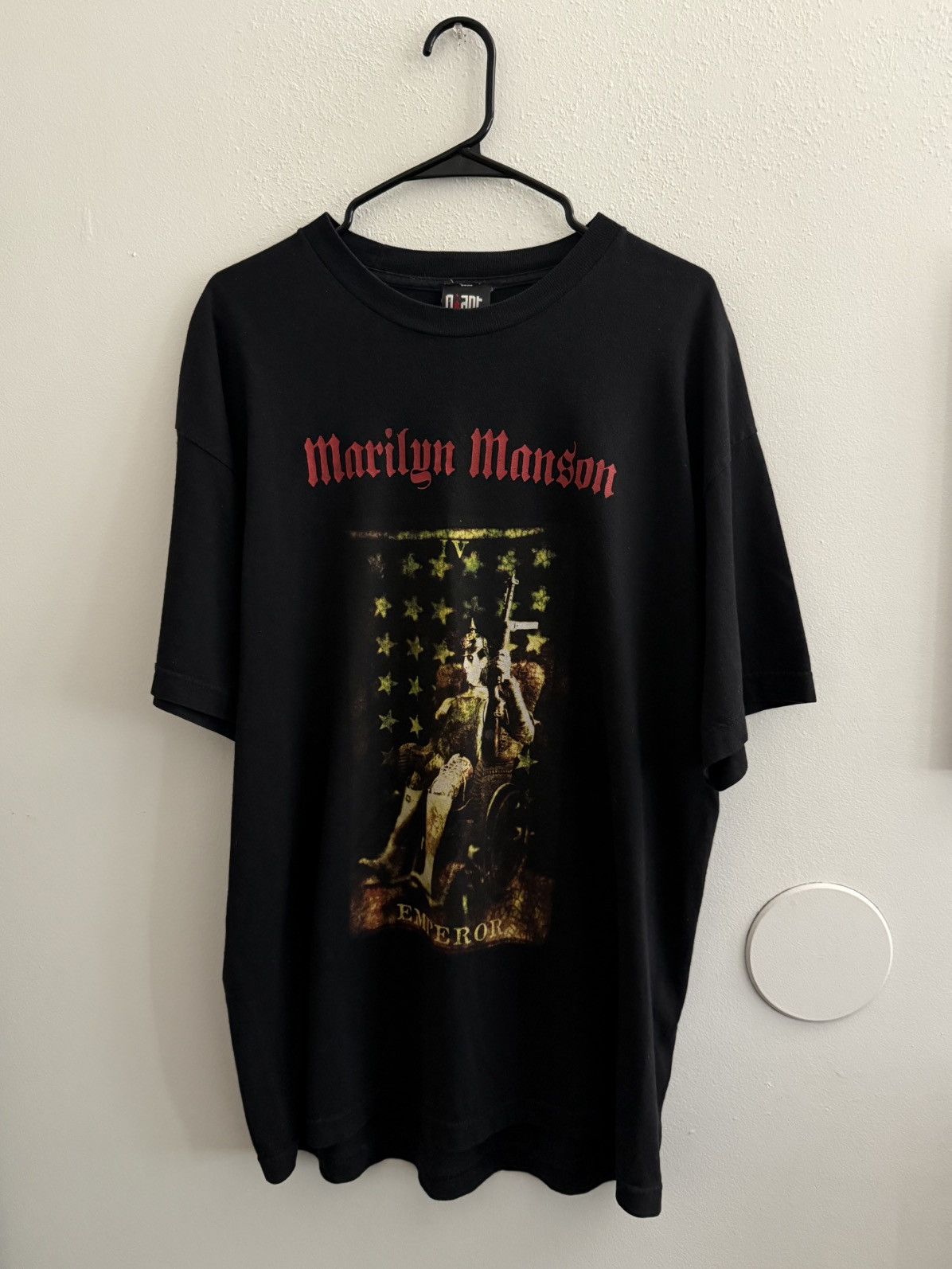 Vintage 2000 Marilyn Manson Emporer Tarot Card Shirt