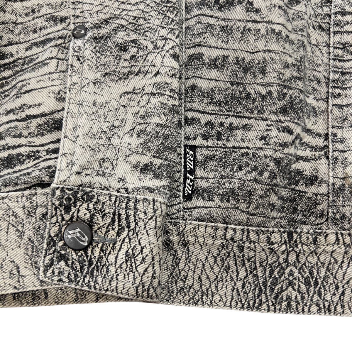 Pelle Pelle PELLE PELLE by Marc Buchanan 90 Crocodile Print Denim Jacket Size US XXL / EU 58 / 5 - 3 Thumbnail