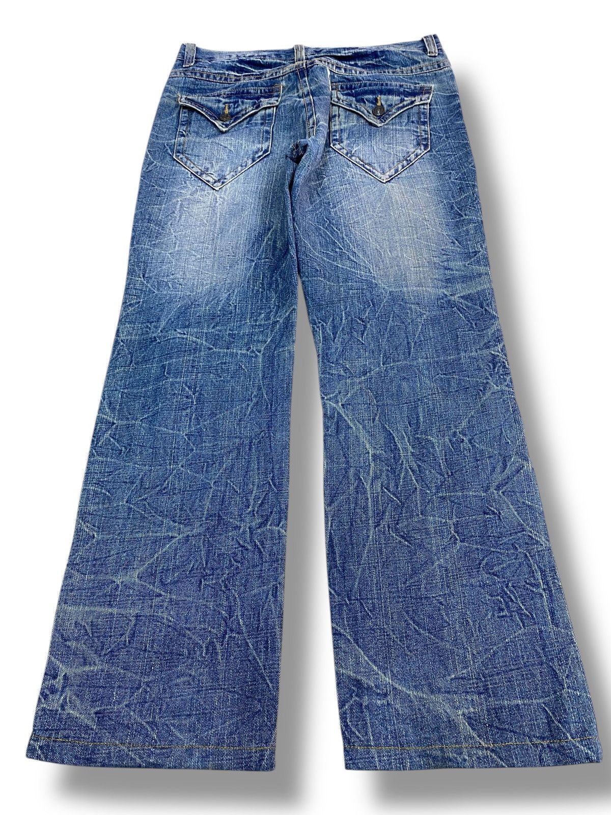 Japanese Brand Japanese Brand Thunder Faded Wash Style Loose Jeans Size US 32 / EU 48 - 3 Thumbnail