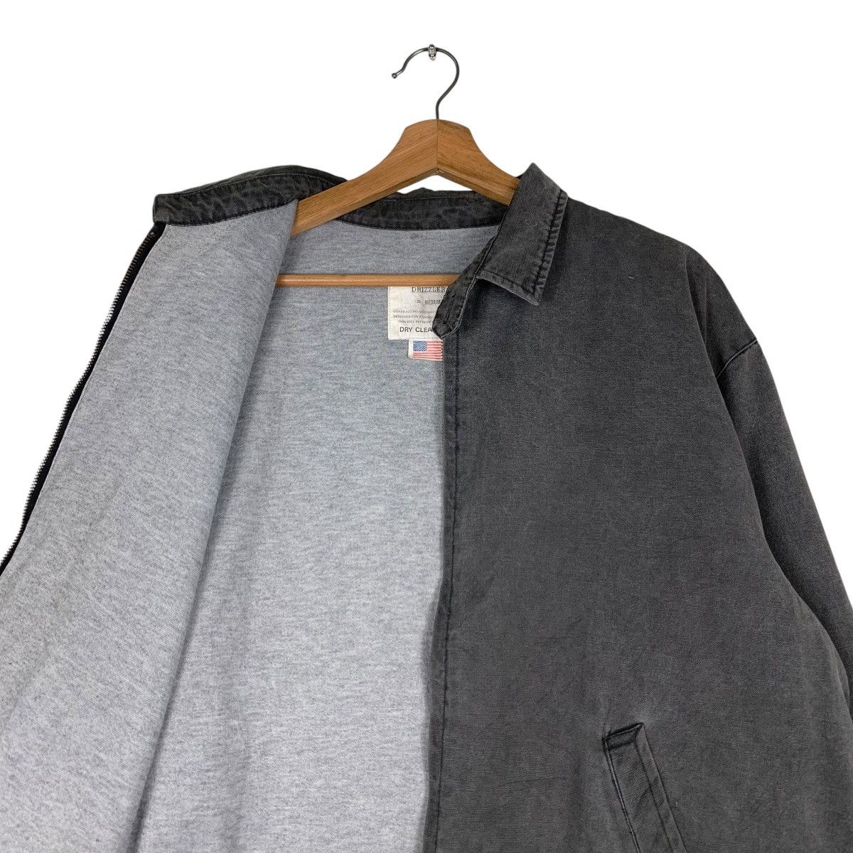 Japanese Brand DRIZZLER Faded Gray Bomber Jacket #1328-C60 Size US M / EU 48-50 / 2 - 10 Thumbnail