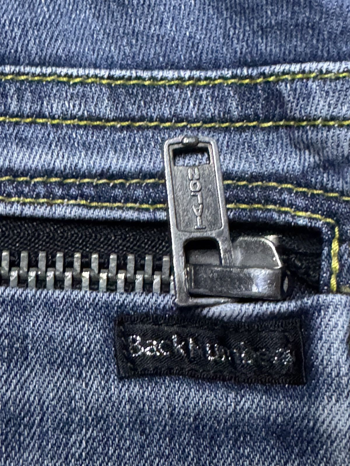 Japanese Brand Vintage Back Number Talon Zip Slim Fit Skinny Jeans Size US 28 / EU 44 - 12 Thumbnail